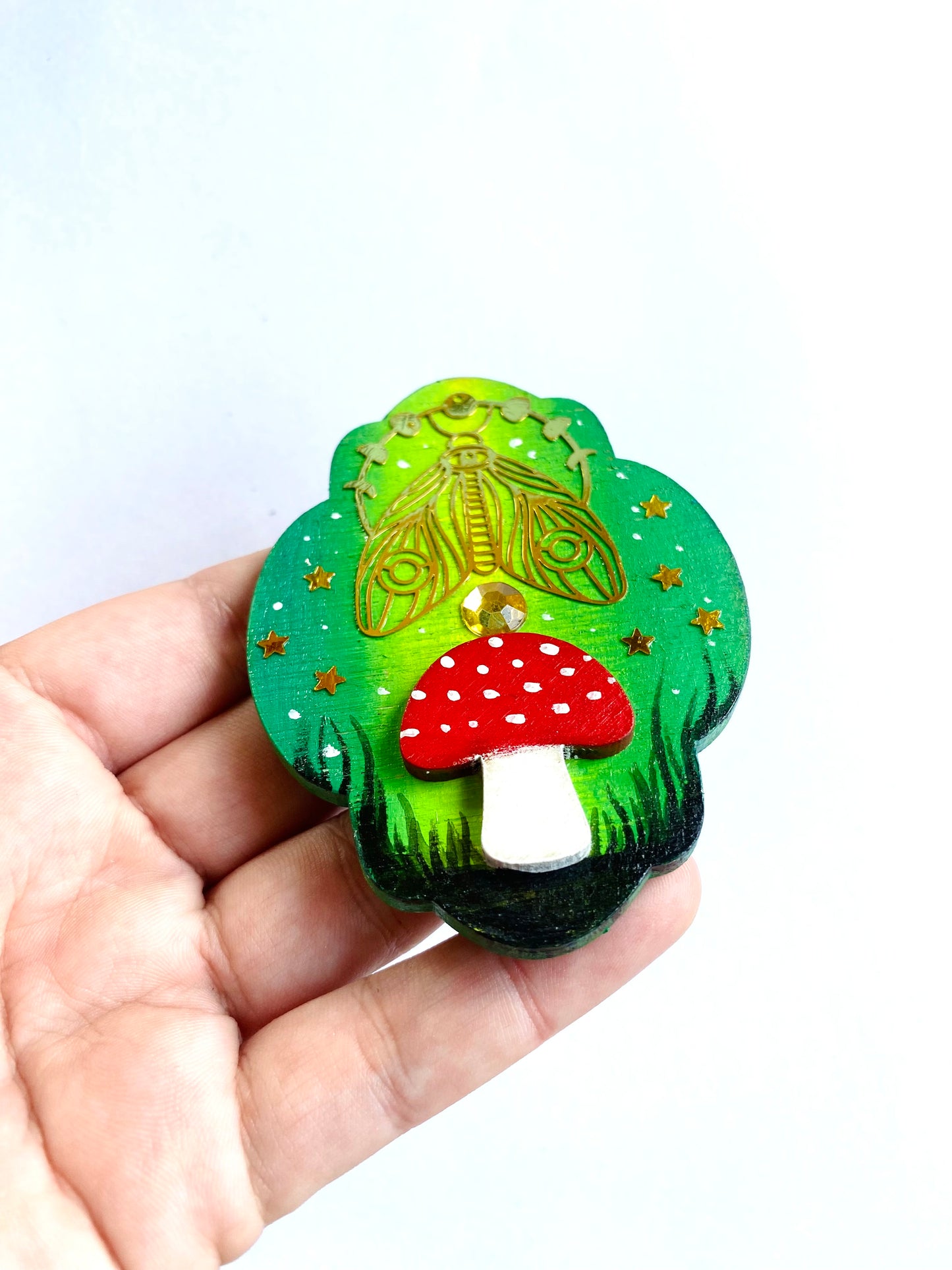 Hand-painted fungi magnet / Kézzel festett gomba mágnes
