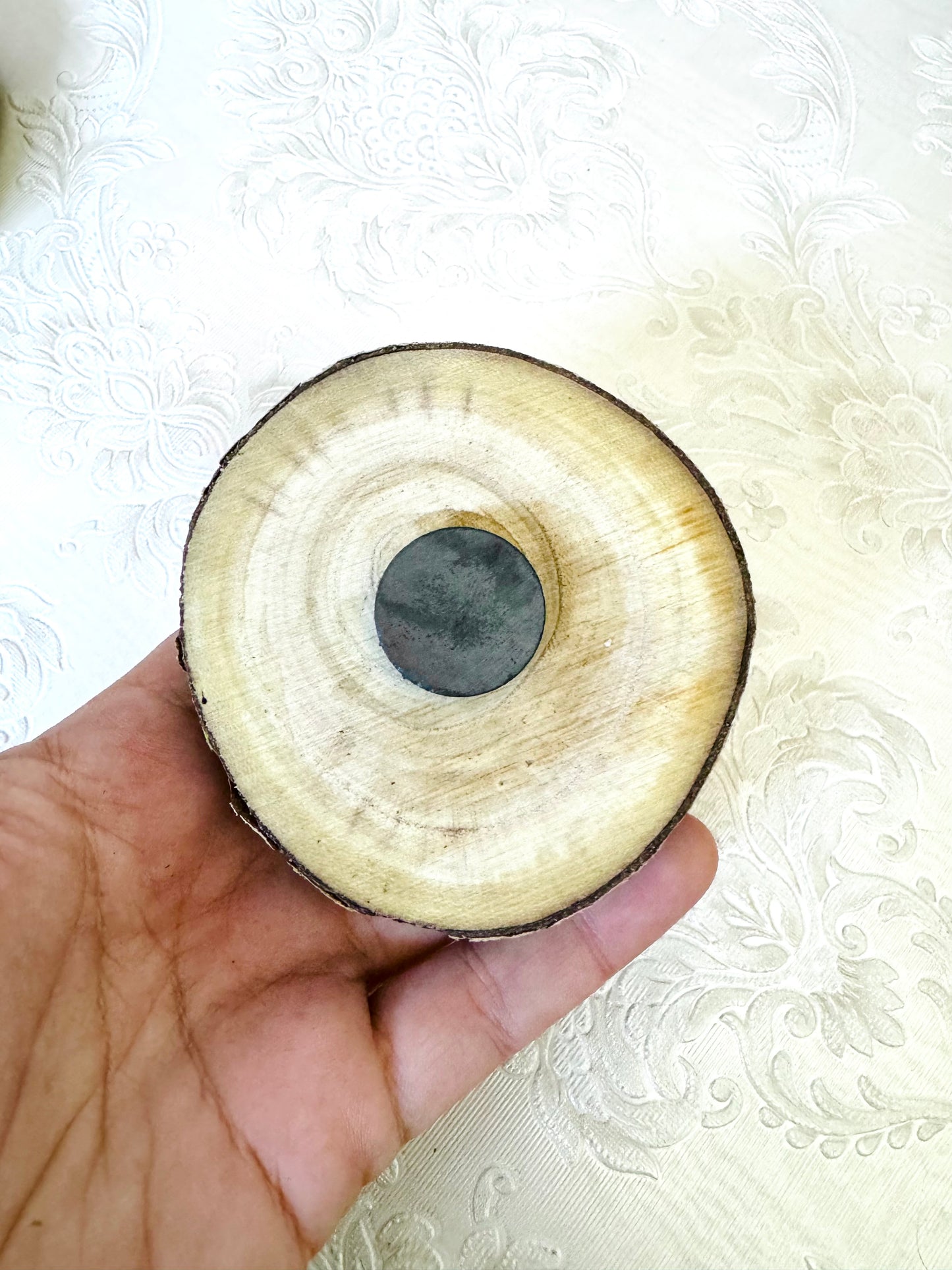 Hand-painted mini wood slice MAGNET / Kézzel festett mini fakorong mágnes