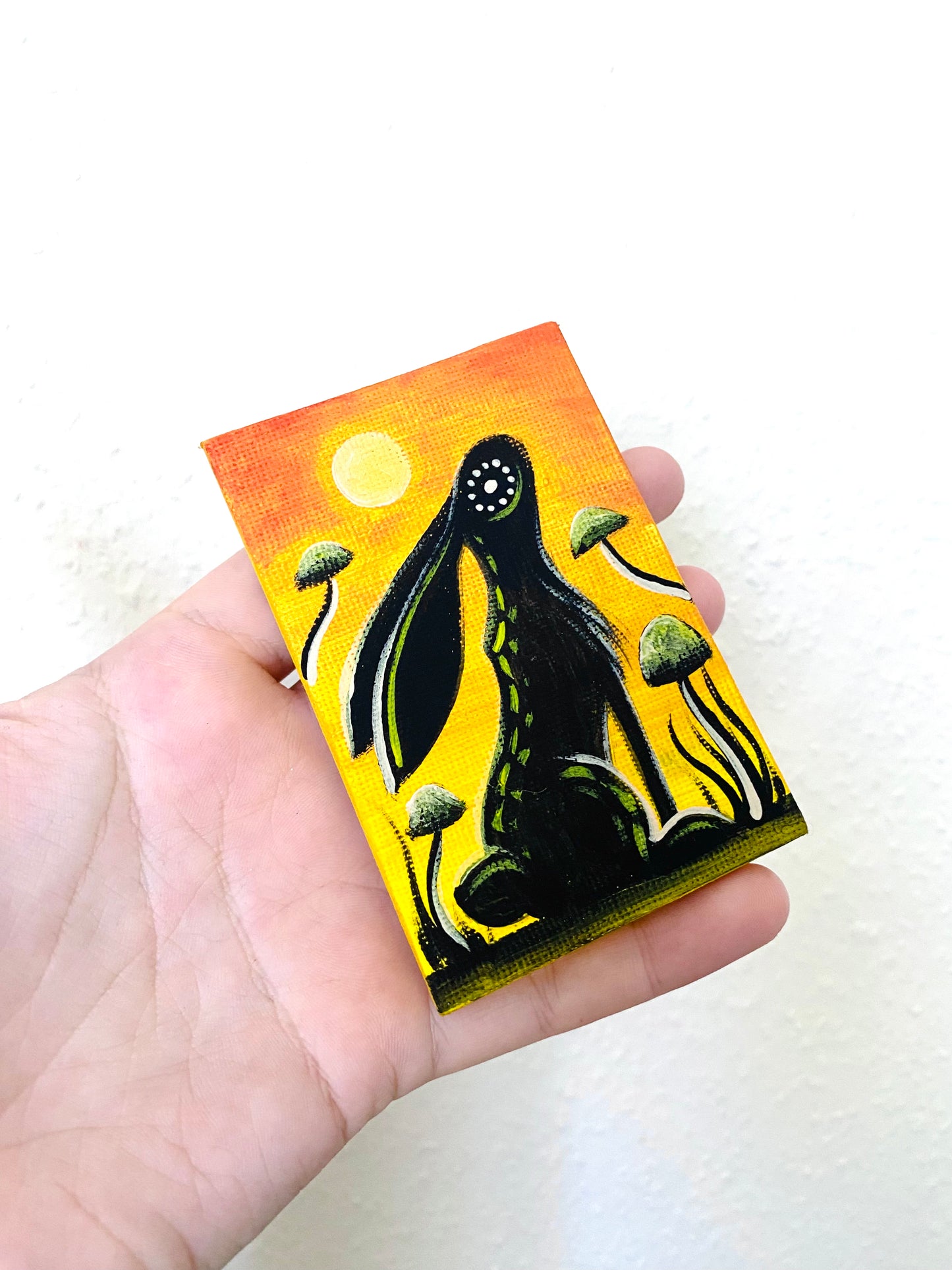 Miniatur-Acrylgemälde / Miniatűr akrilfestmény