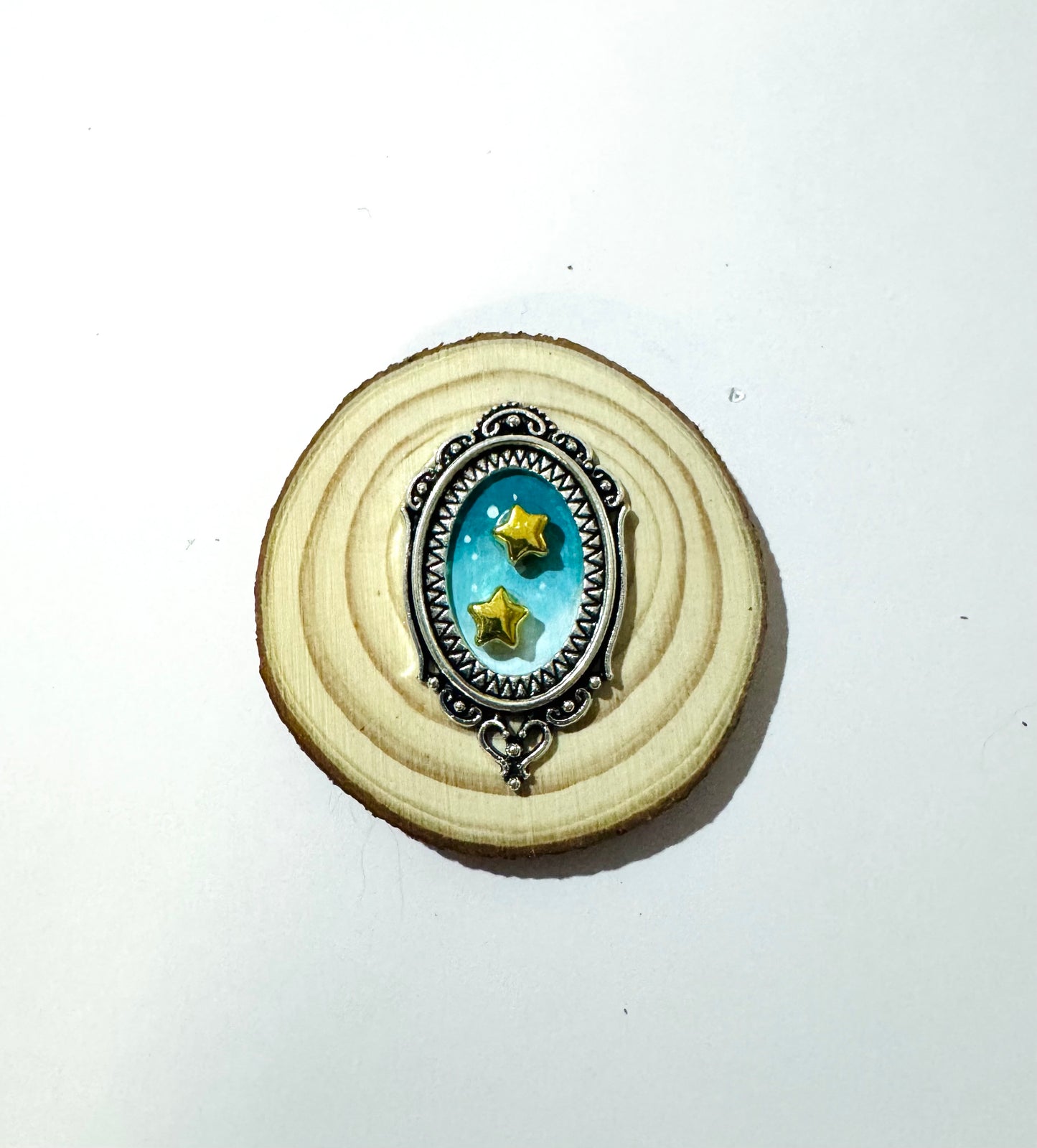 Hand-painted mini wood slice MAGNET / Kézzel festett mini fakorong mágnes