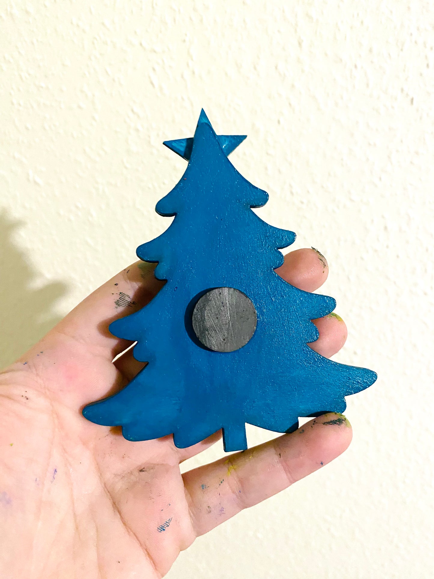 Hand-painted Christmas tree magnet / Kézzel festett karácsonyfa mágnes