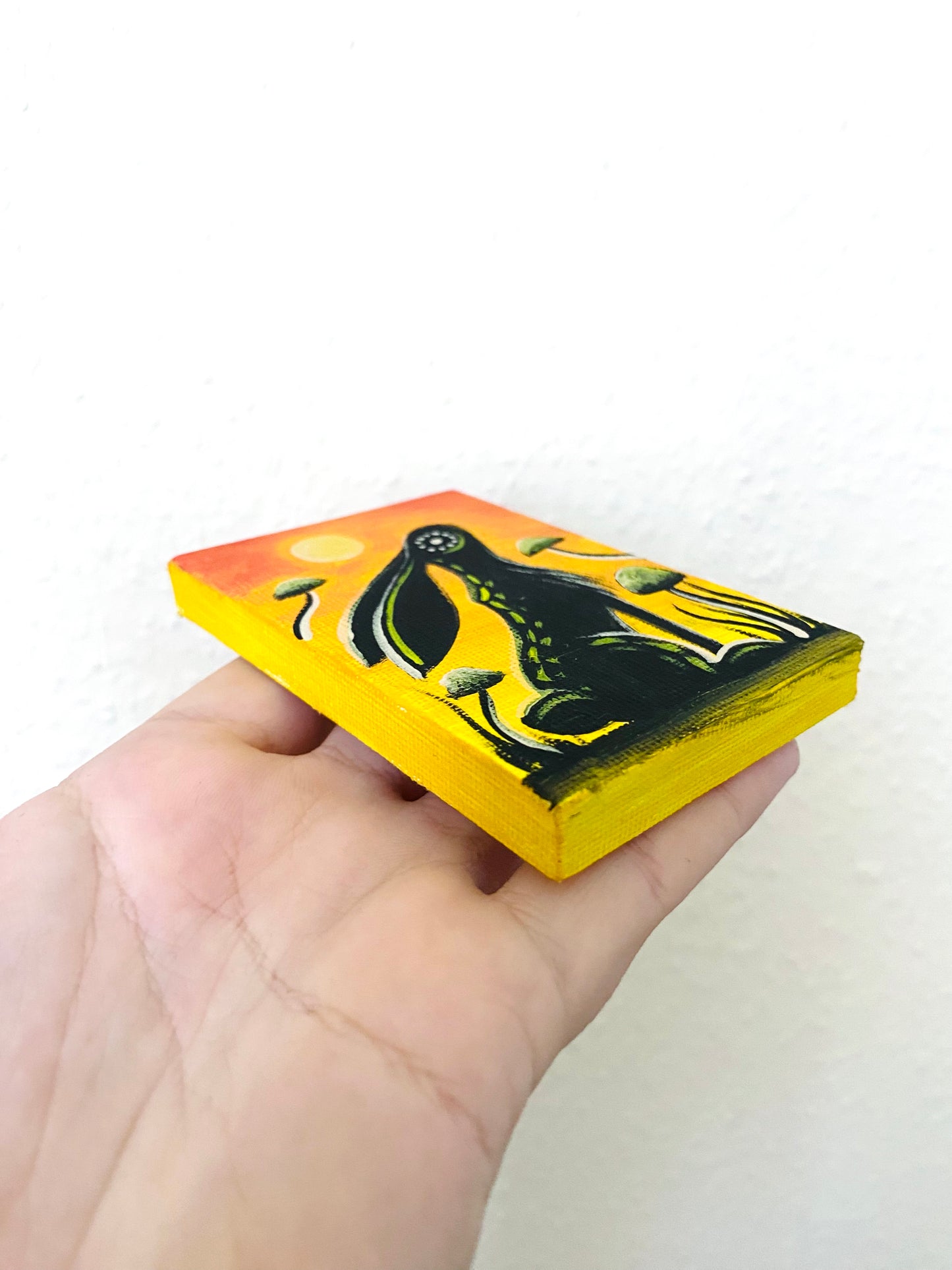 Miniatur-Acrylgemälde / Miniatűr akrilfestmény