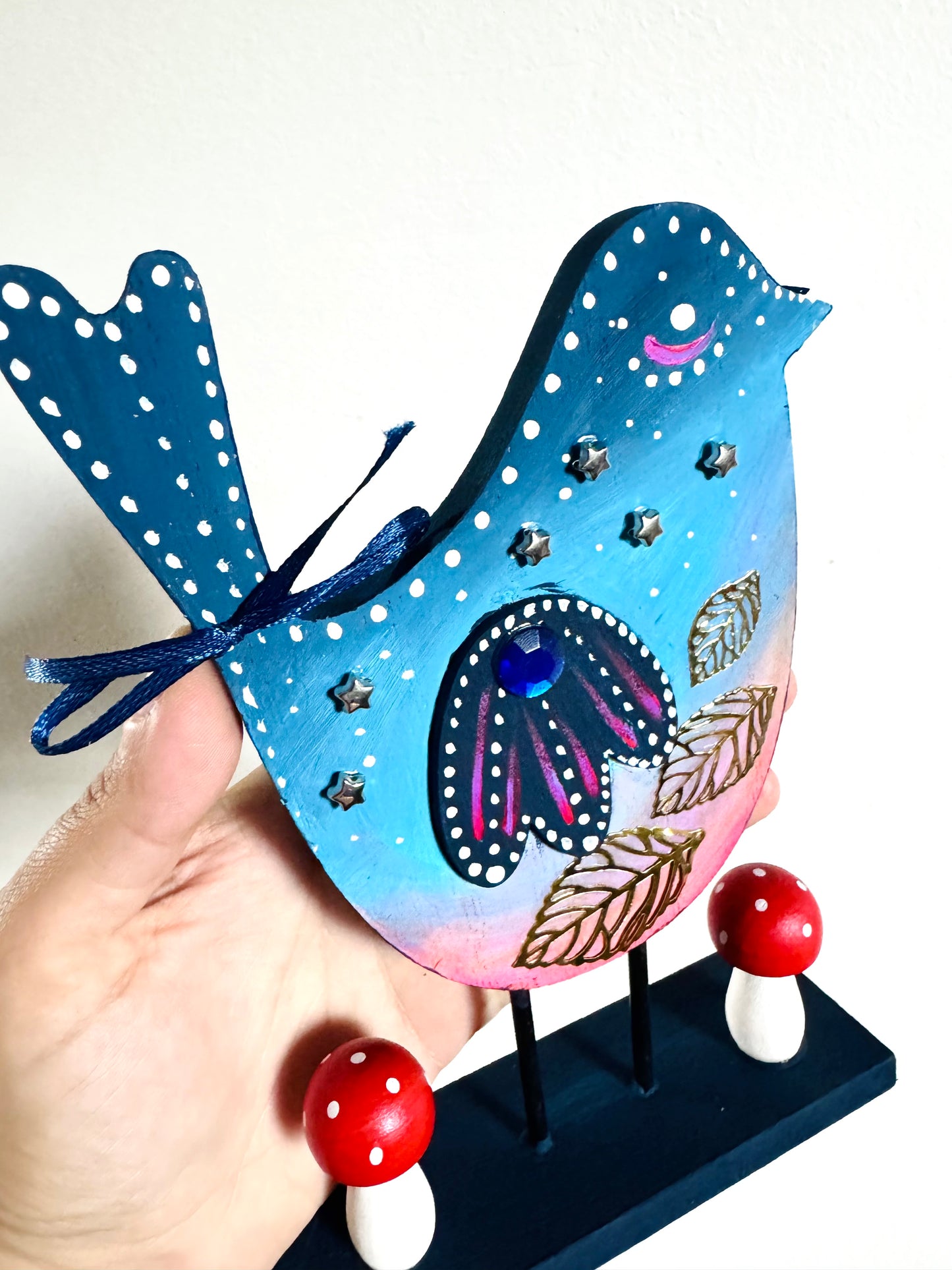 Springdecor bird figurine / Tavaszi madárka figura