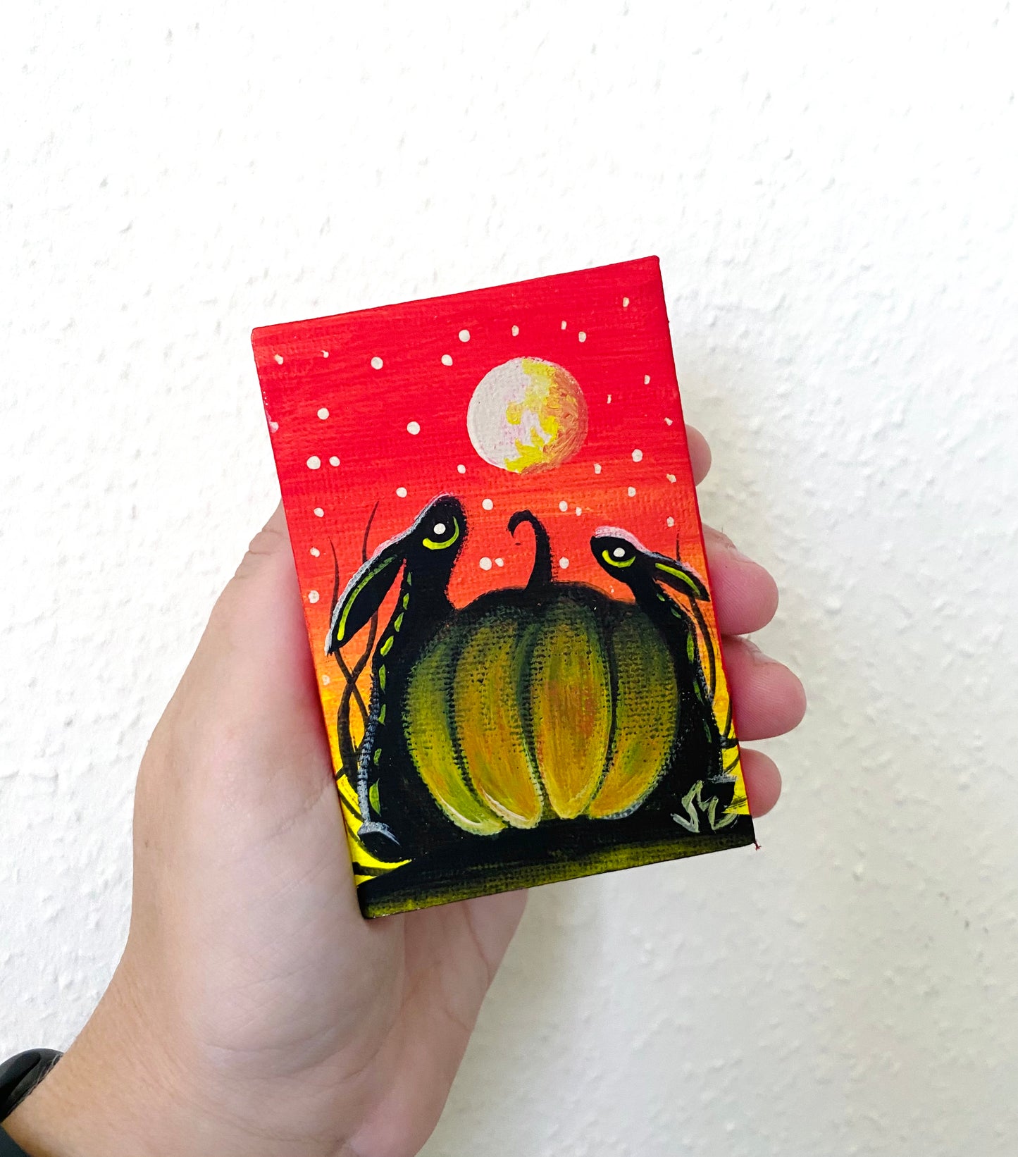 Miniatur-Acrylgemälde / Miniatűr akrilfestmény