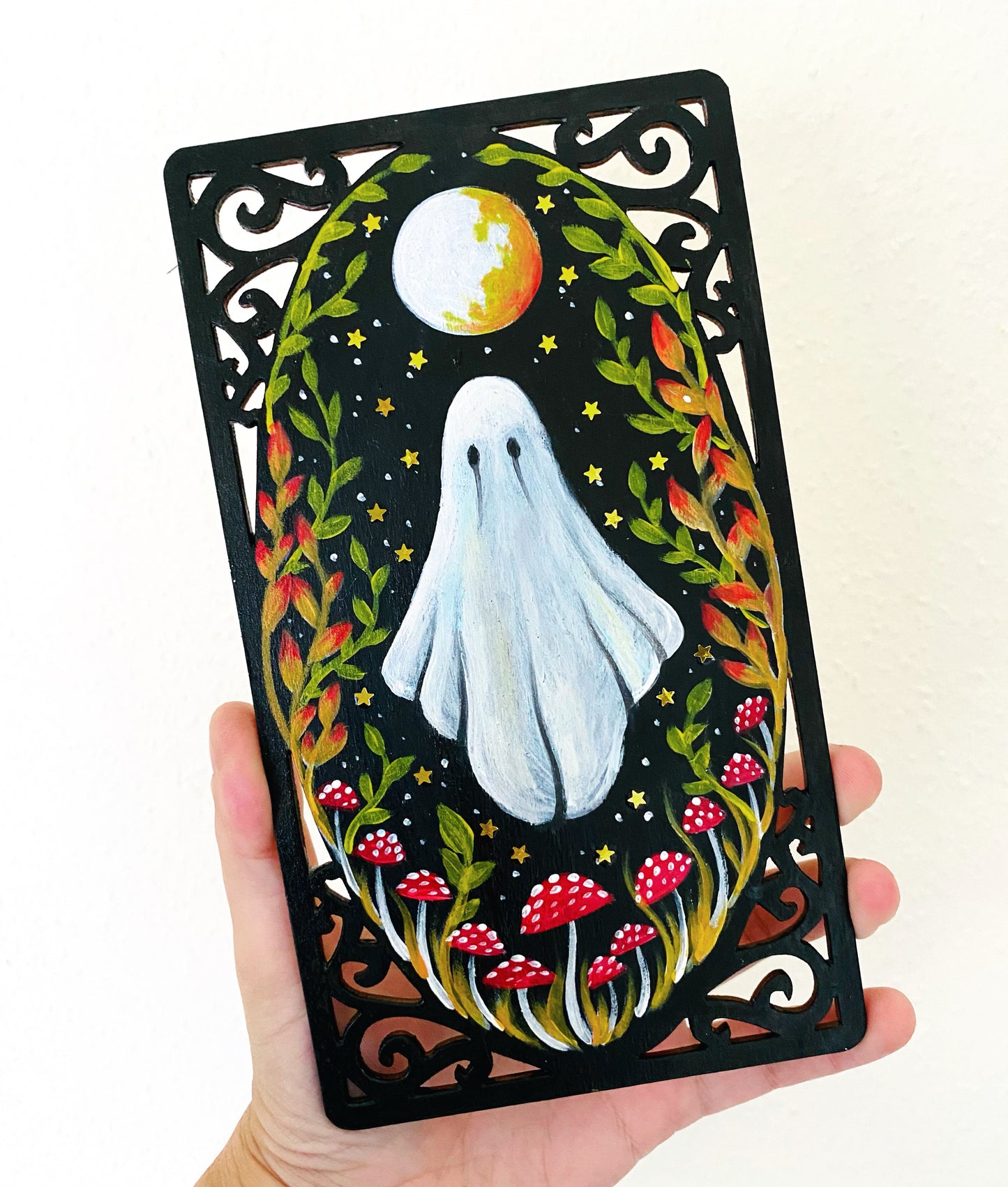 Originales Acrylgemälde auf Holz / Eredeti akrilfestmény díszes falapra