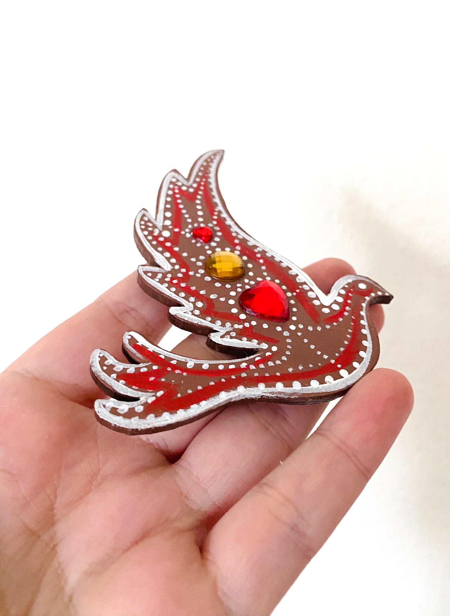 Hand-painted dove magnet / Kézzel festett galamb mágnes