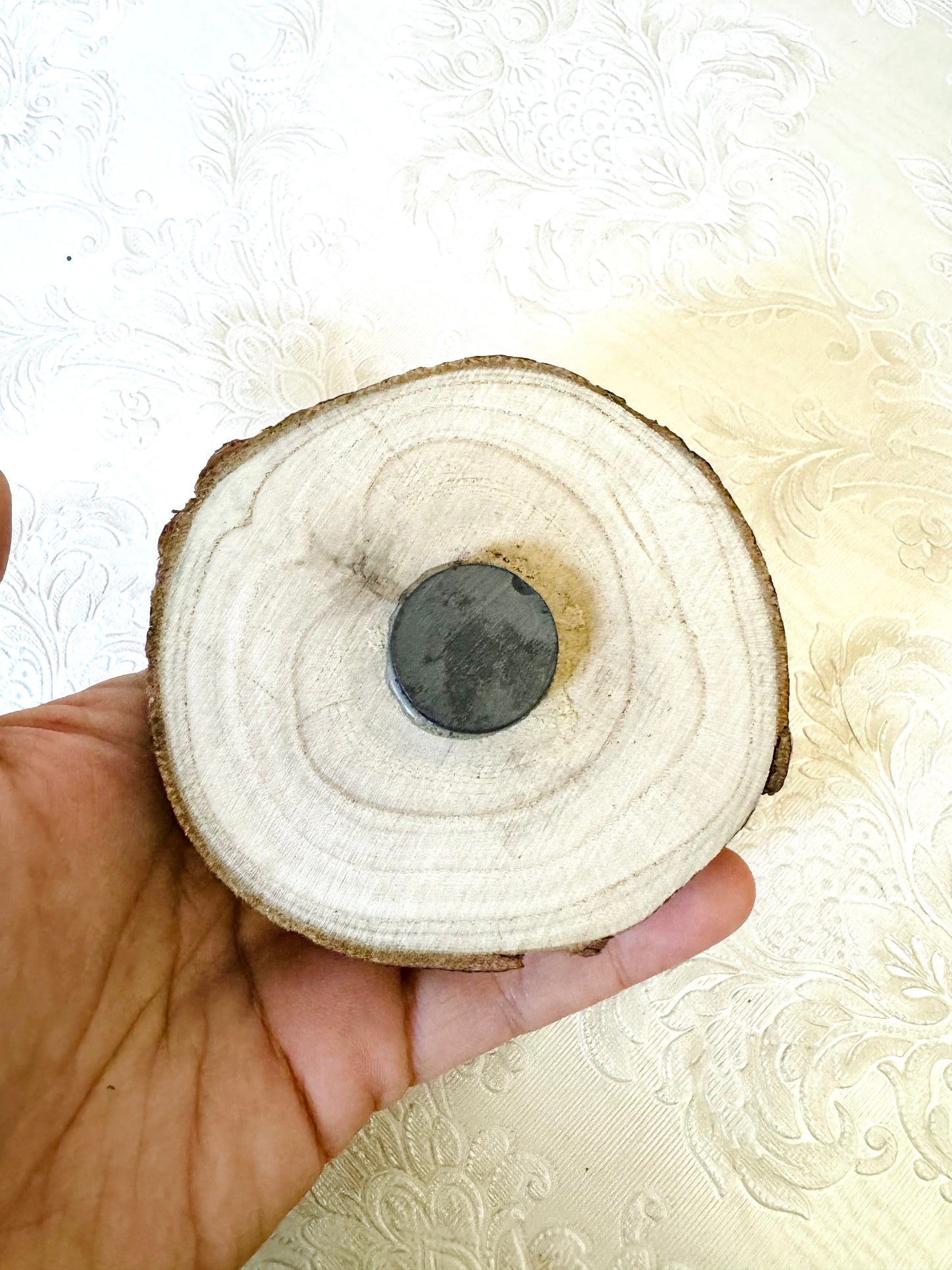 Hand-painted mini wood slice MAGNET / Kézzel festett mini fakorong mágnes