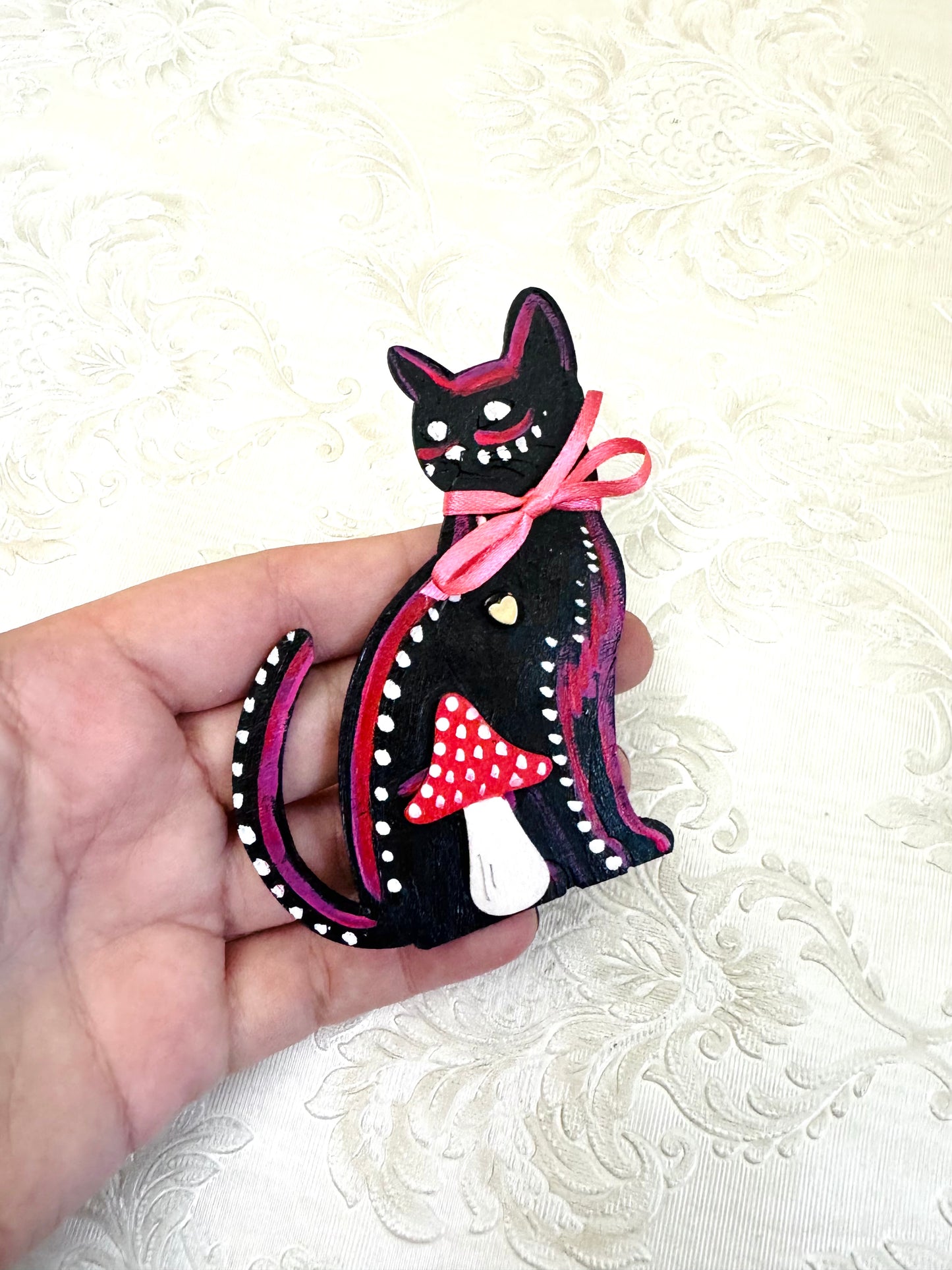 Hand-painted cat MAGNET / Kézzel festett macska mágnes