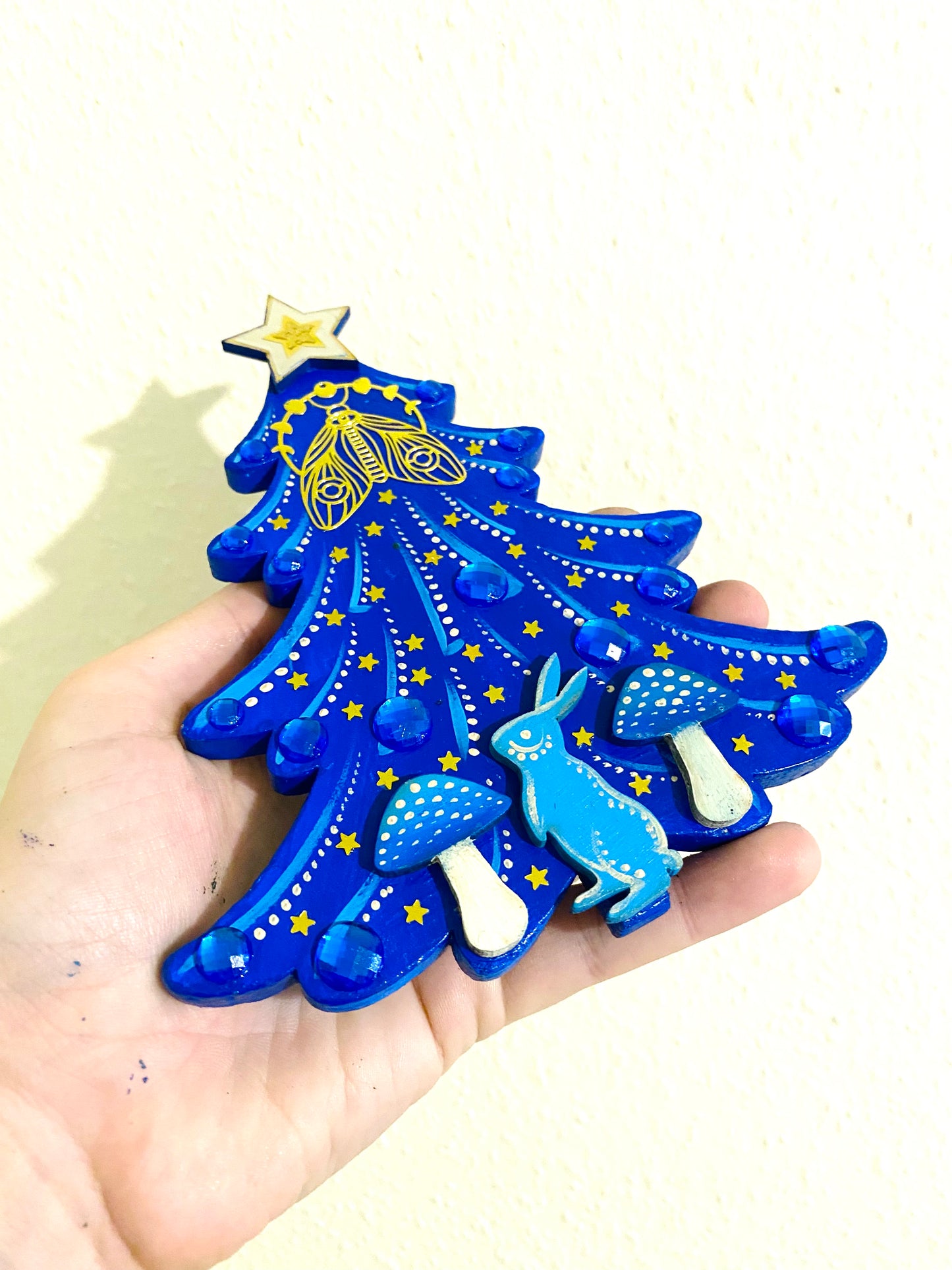 Hand-painted Christmas tree magnet / Kézzel festett karácsonyfa mágnes