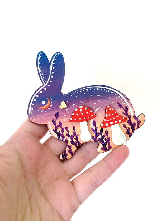Hand-painted rabbit MAGNET / Kézzel festett nyuszi mágnes