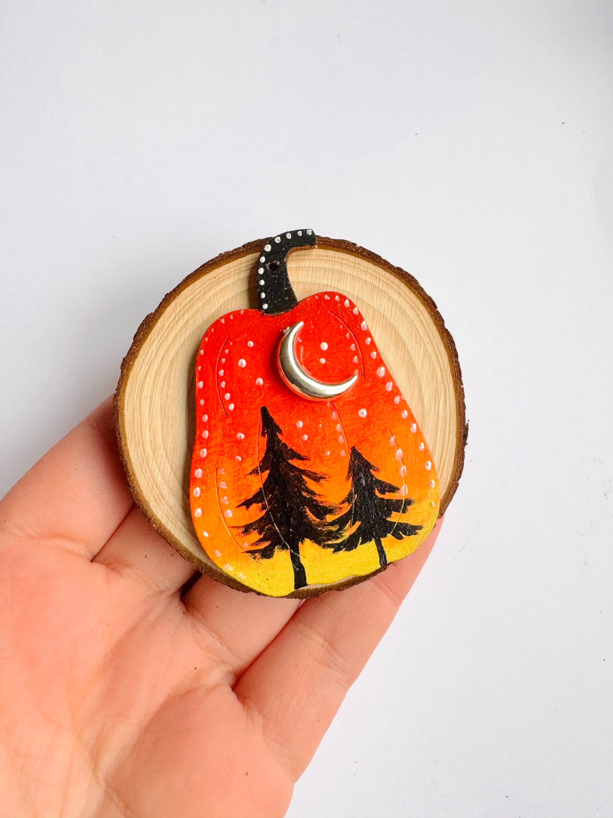 Hand-painted pumpkin MAGNET / Kézzel festett tök mágnes