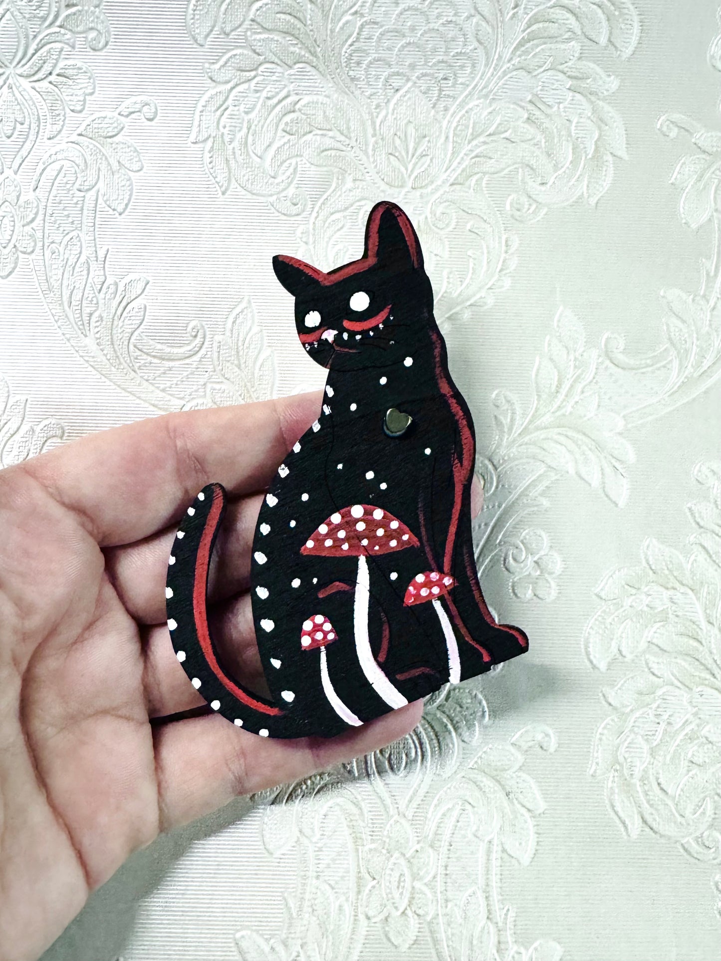 Hand-painted cat MAGNET / Kézzel festett macska mágnes