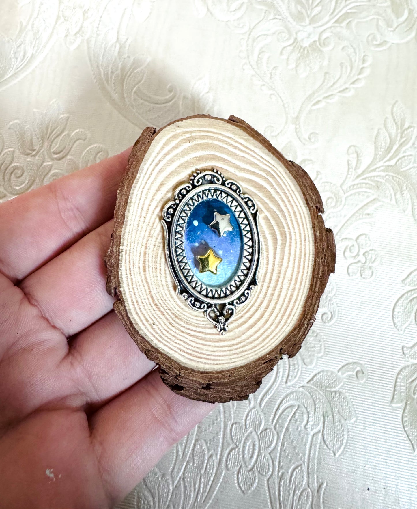 Hand-painted mini wood slice MAGNET / Kézzel festett mini fakorong mágnes