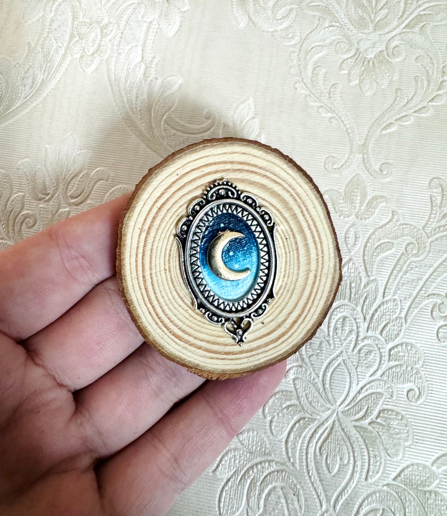 Hand-painted mini wood slice MAGNET / Kézzel festett mini fakorong mágnes