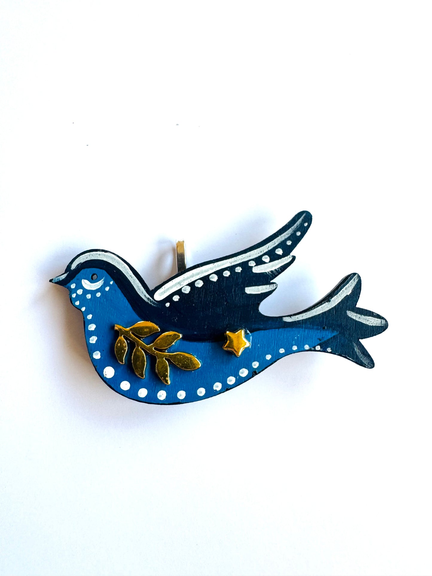 Hand-painted wooden 2 in 1 bird brooch/pendant (Springcollection) / Kézzel festett mini fa 2 az 1-ben madárka bross/medál