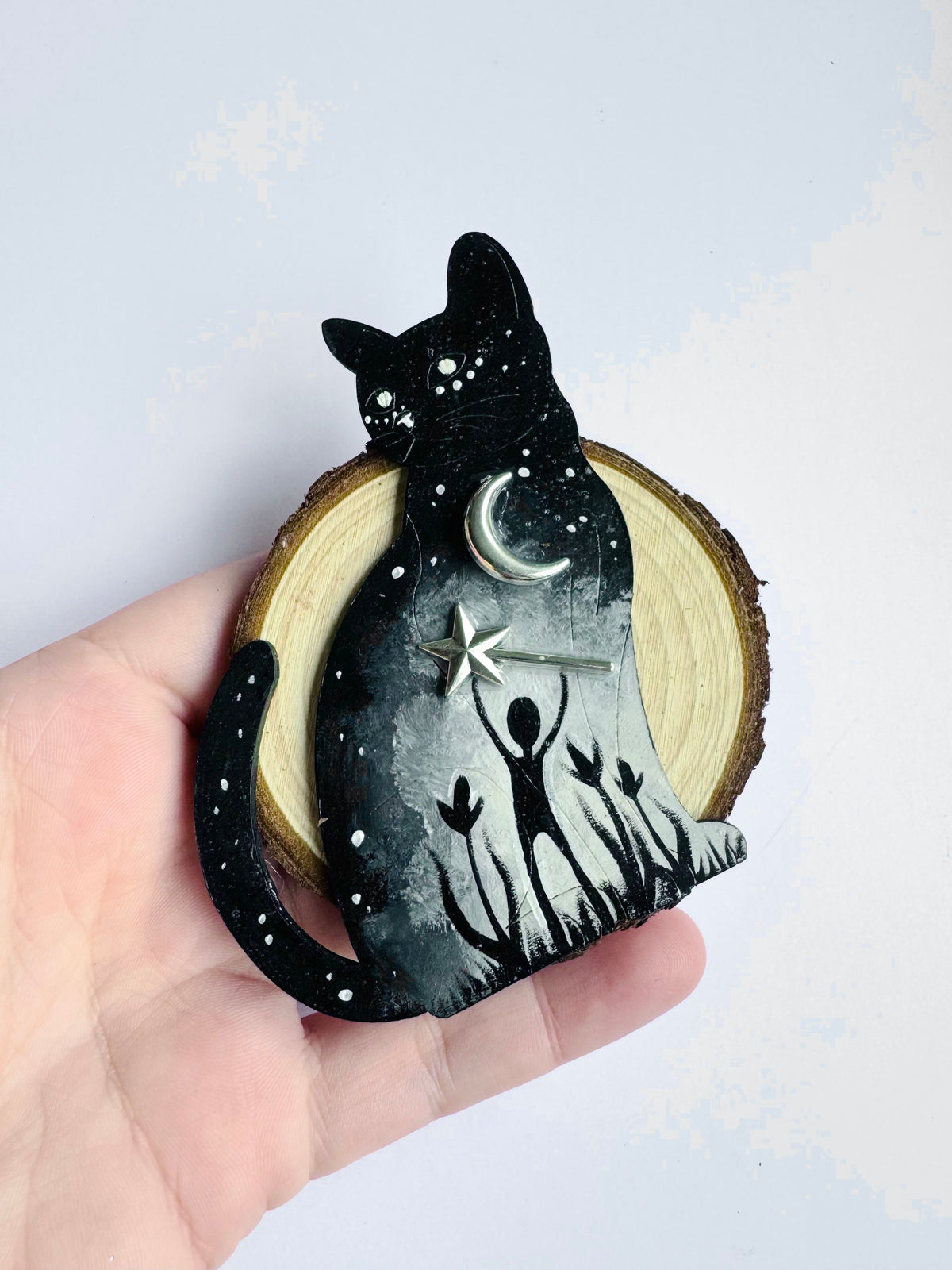 Hand-painted cat MAGNET / Kézzel festett macska mágnes
