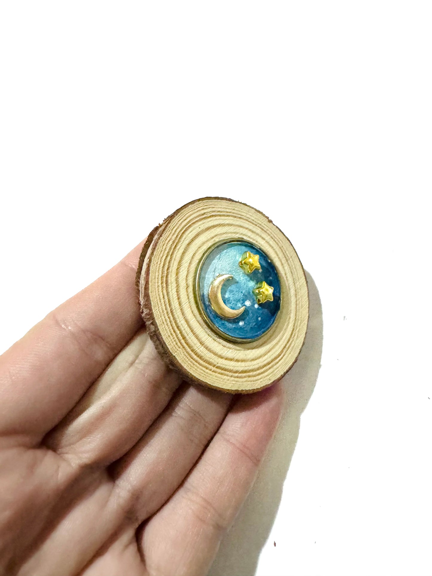 Hand-painted mini wood slice MAGNET / Kézzel festett mini fakorong mágnes