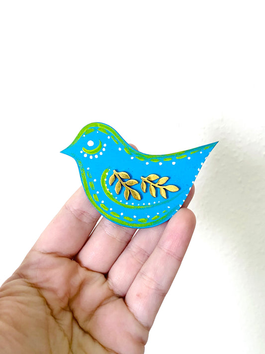 Hand-painted bird magnet / Kézzel festett madárka mágnes