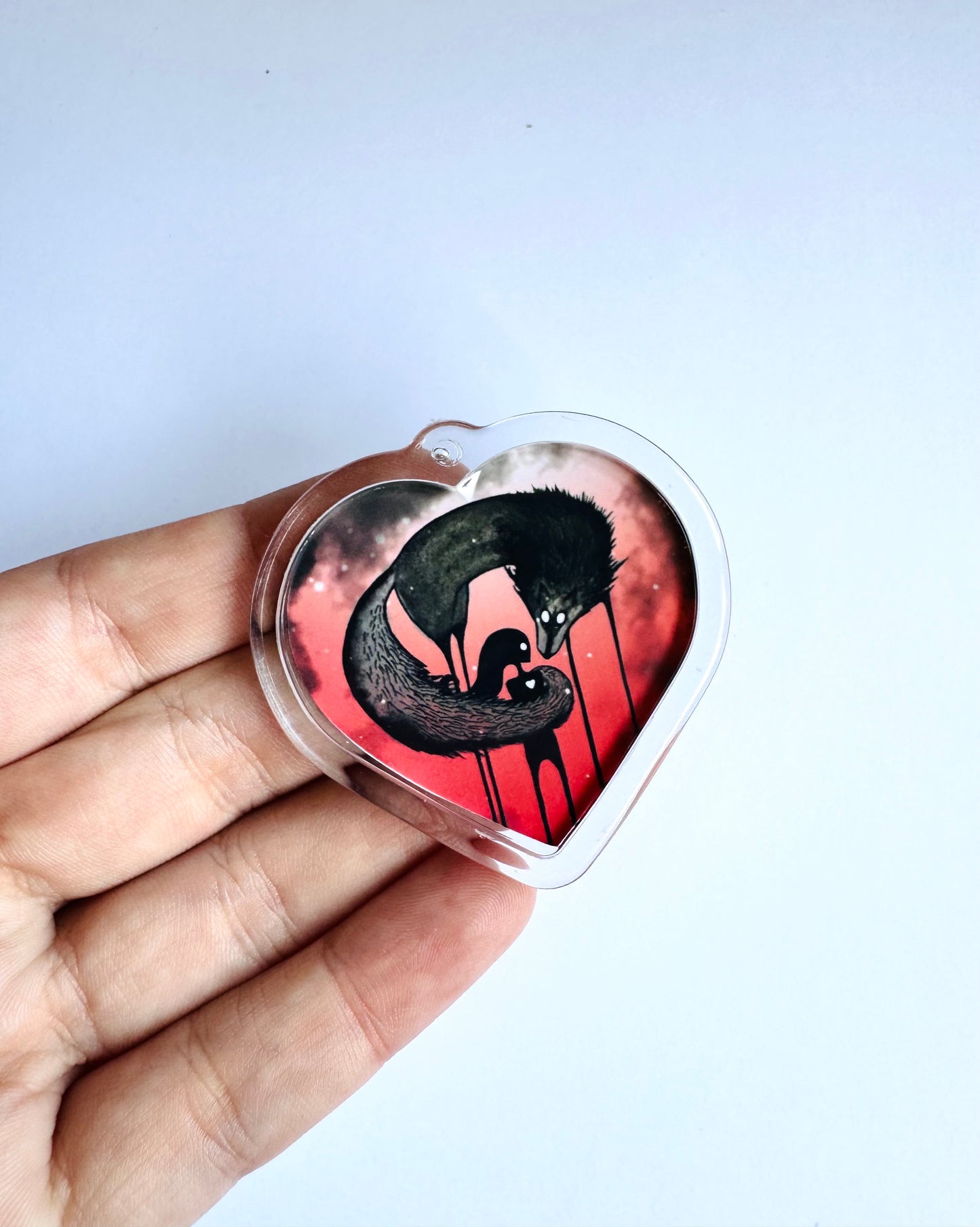 Plexi HEART magnet / SZÍV Mágnes plexi tokkal