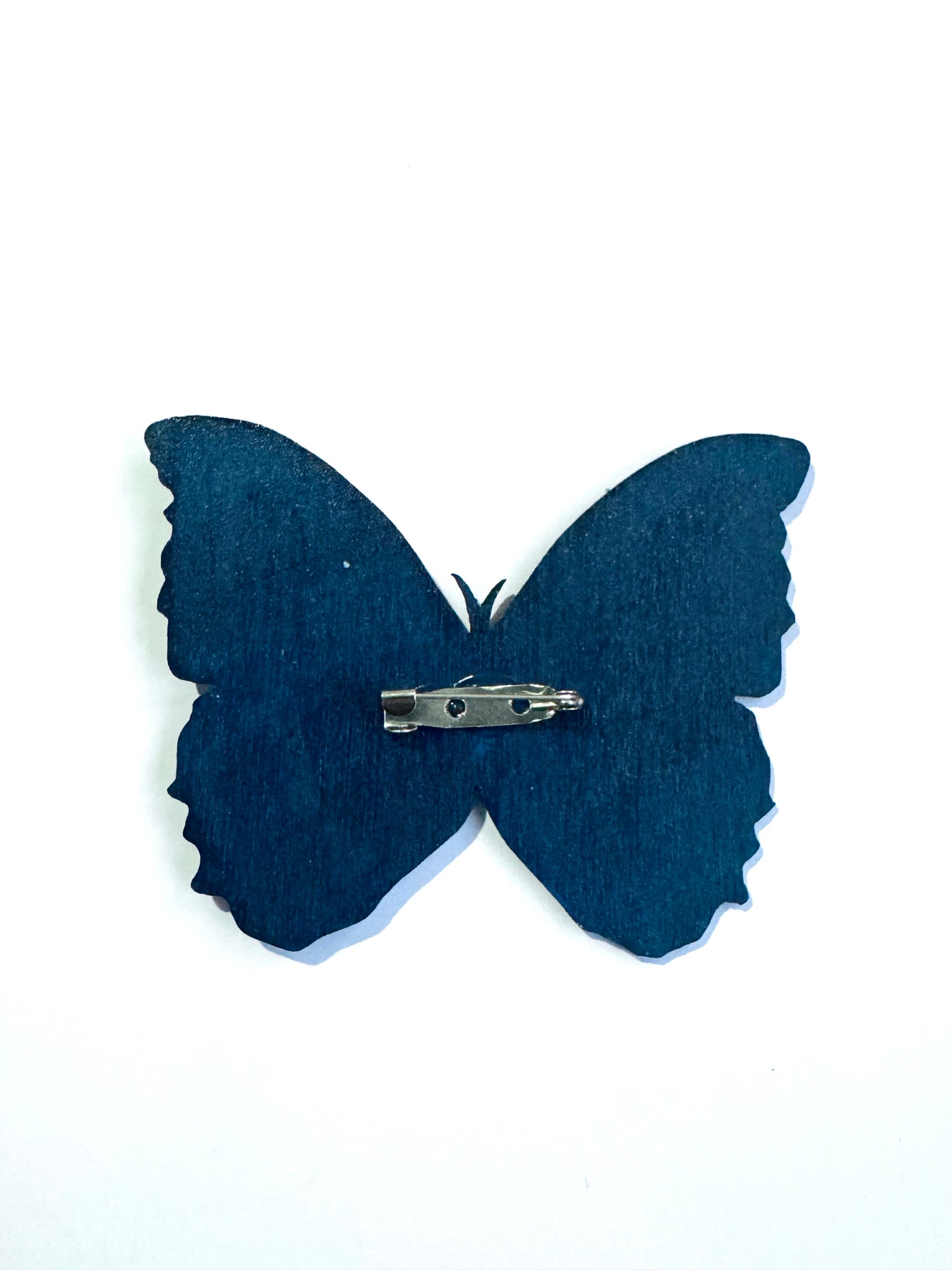 Hand-painted wooden butterfly brooch (Springcollection) / Kézzel festett fa pillangó bross