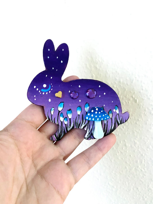 Hand-painted rabbit MAGNET / Kézzel festett nyuszi mágnes