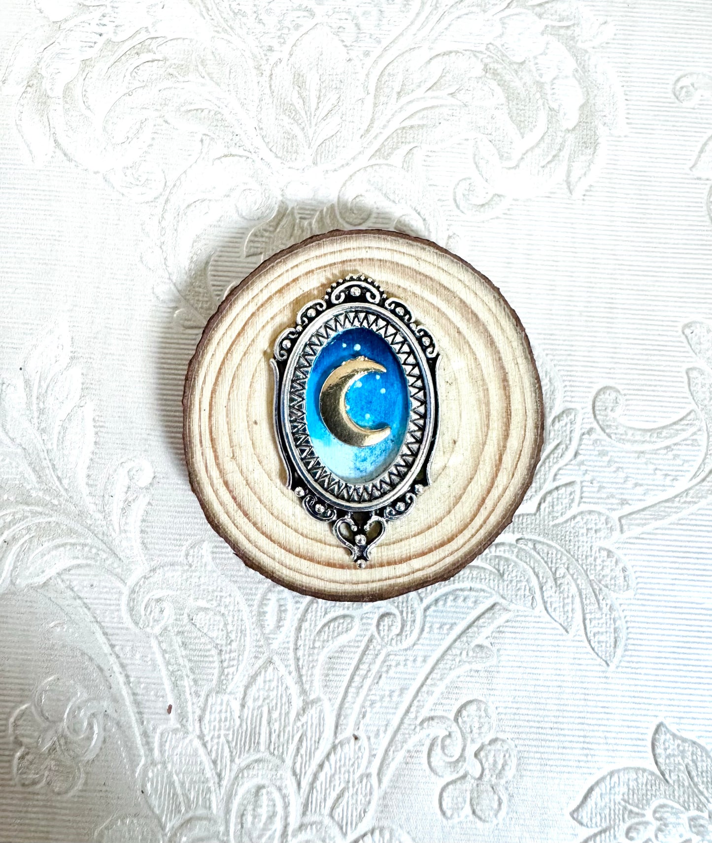 Hand-painted mini wood slice MAGNET / Kézzel festett mini fakorong mágnes