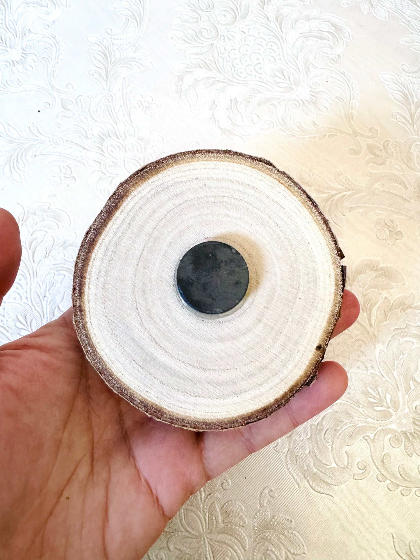 Hand-painted mini wood slice MAGNET / Kézzel festett mini fakorong mágnes