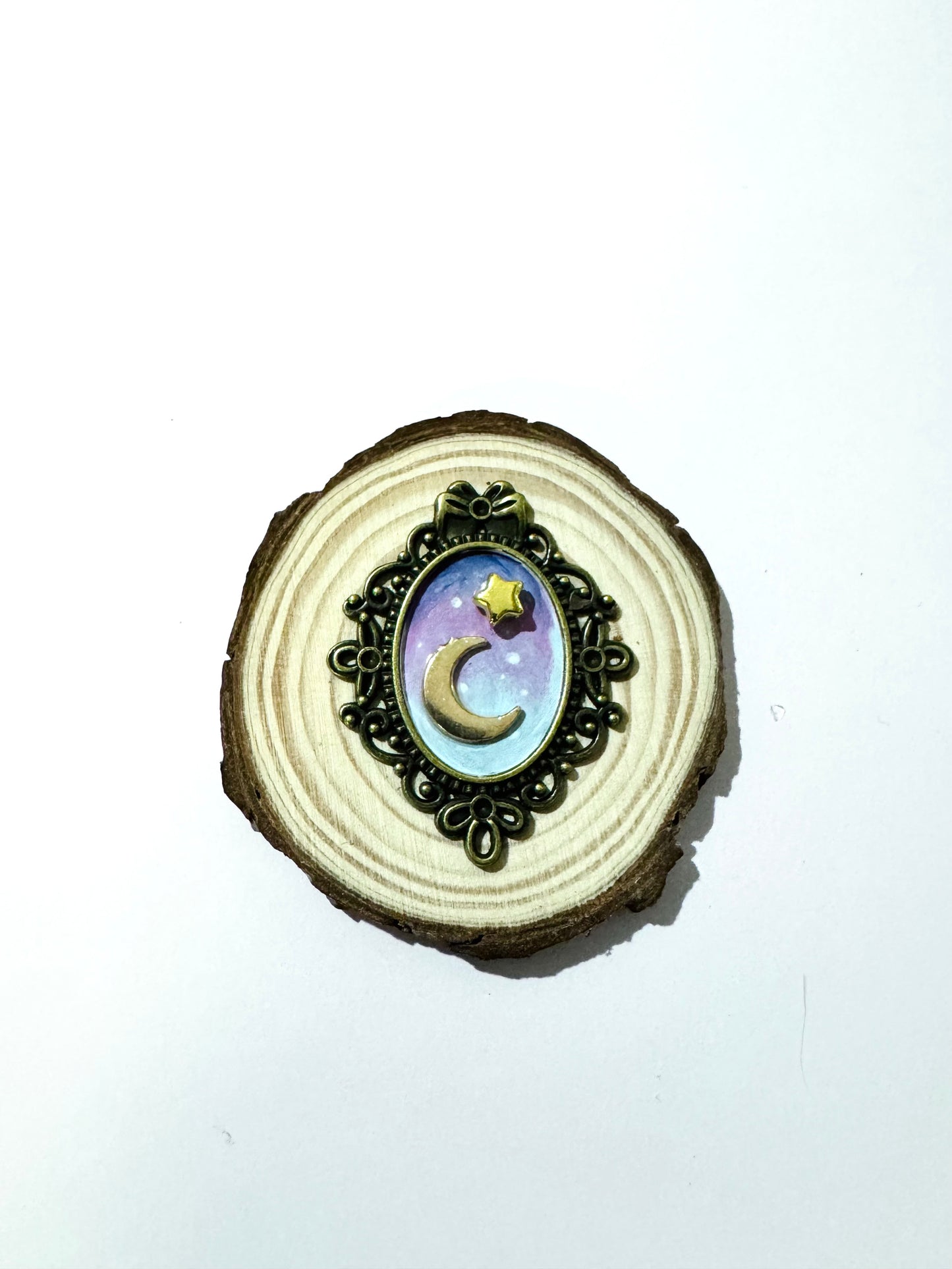 Hand-painted mini wood slice MAGNET / Kézzel festett mini fakorong mágnes