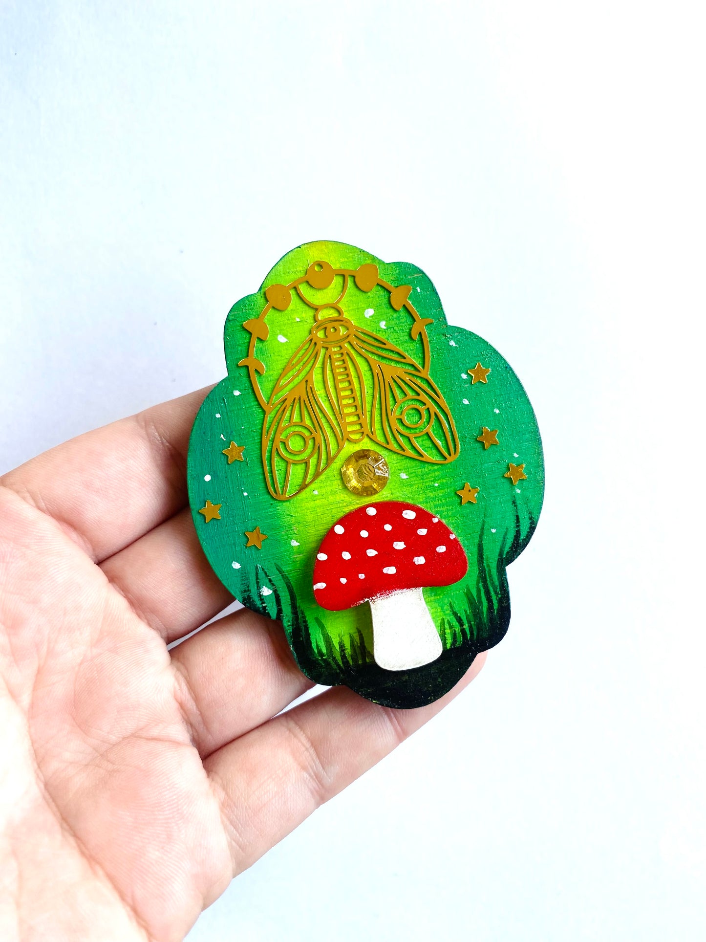 Hand-painted fungi magnet / Kézzel festett gomba mágnes