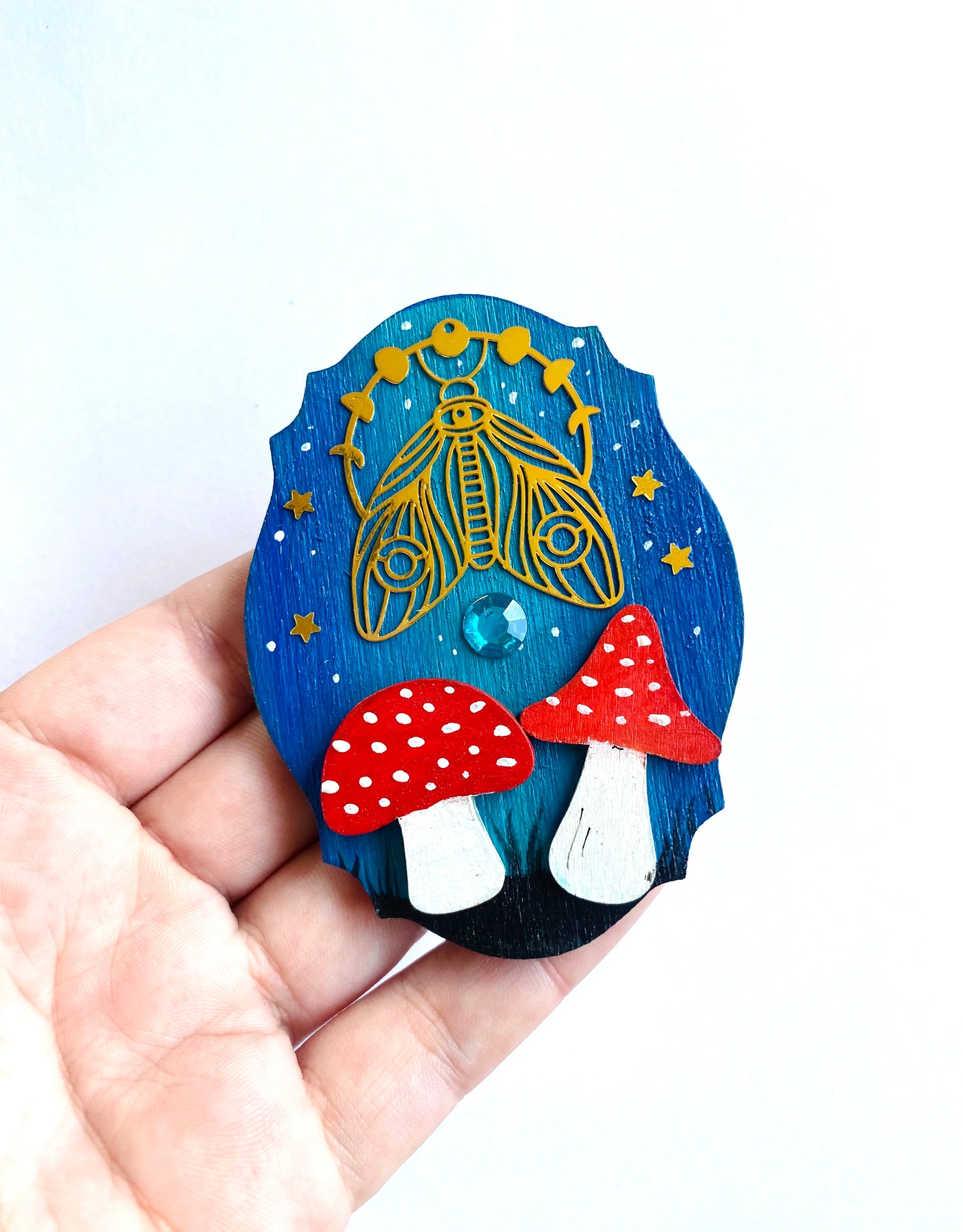 Hand-painted fungi magnet / Kézzel festett gomba mágnes