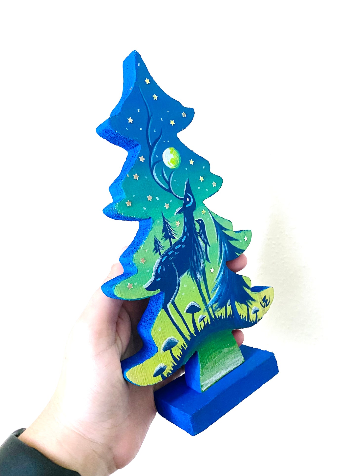 Handbemalte Kiefernfigur KLEINER / Kézzel festett fenyőfa figura KISEBB
