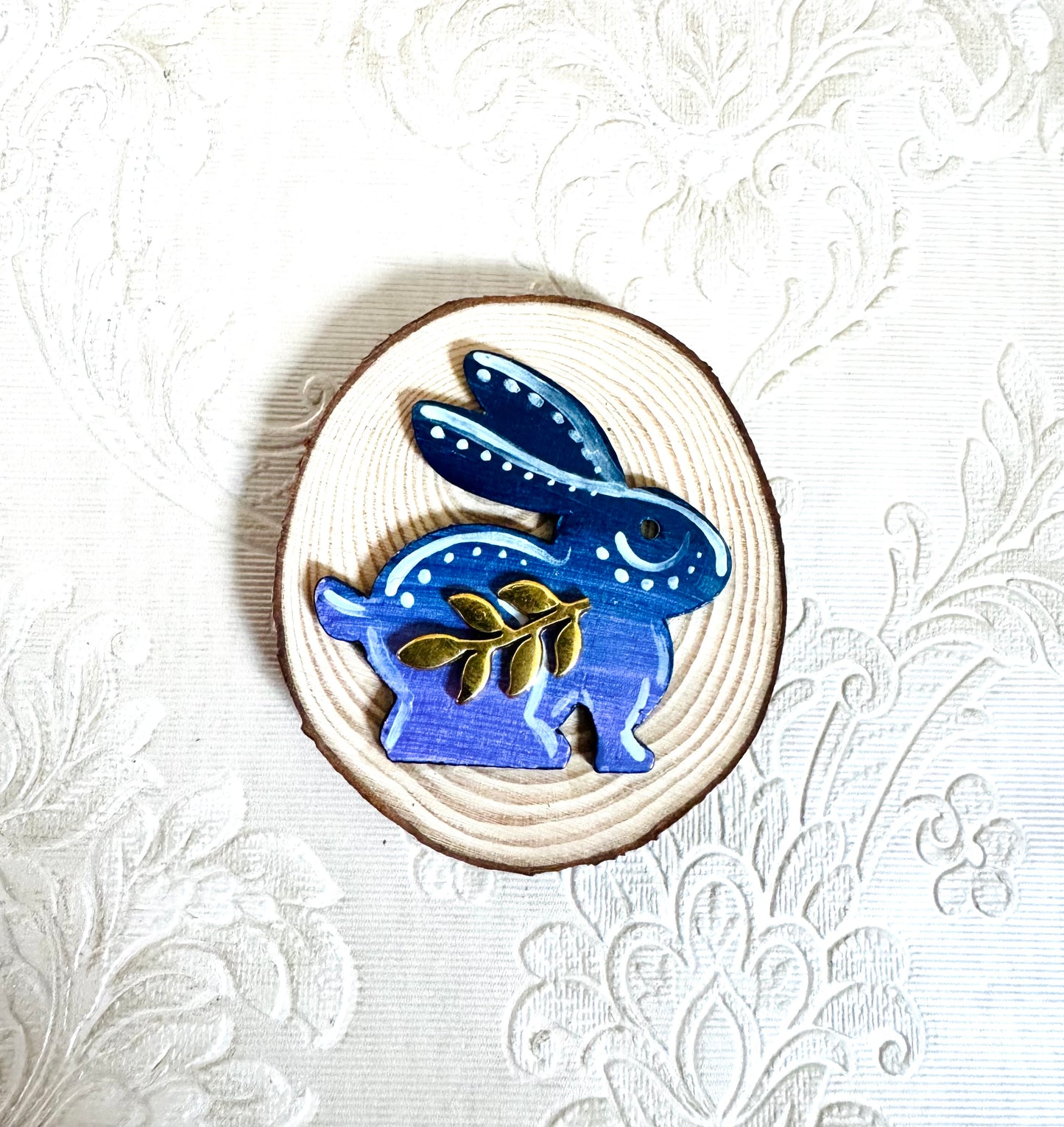 Hand-painted mini wood slice MAGNET / Kézzel festett mini fakorong mágnes