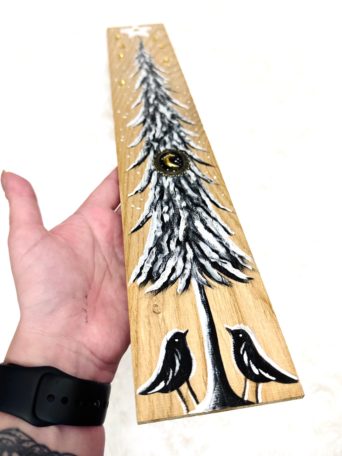 Parkettaléc-festmény NAGYOBB / Painting on wooden parquette strip, LARGER SIZE