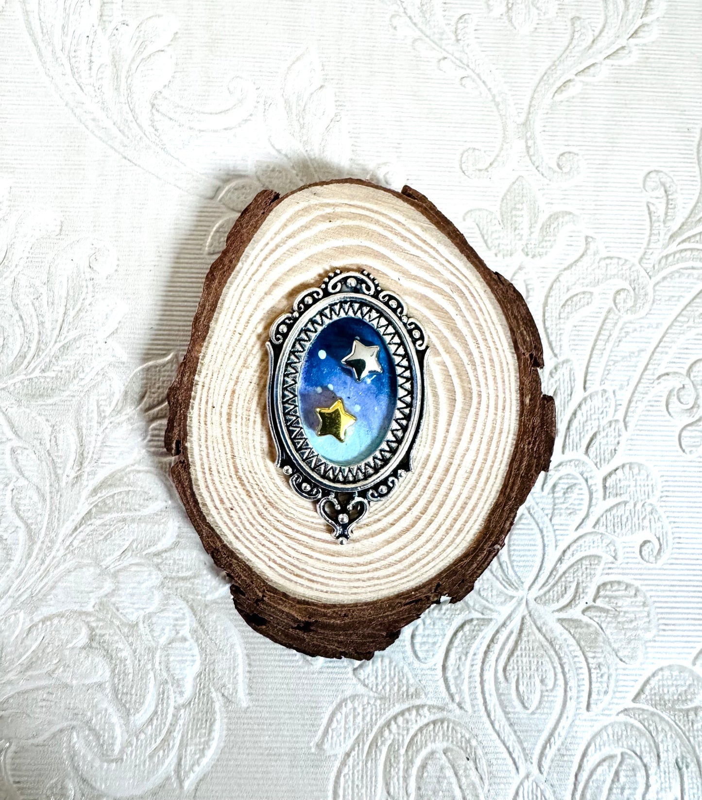 Hand-painted mini wood slice MAGNET / Kézzel festett mini fakorong mágnes