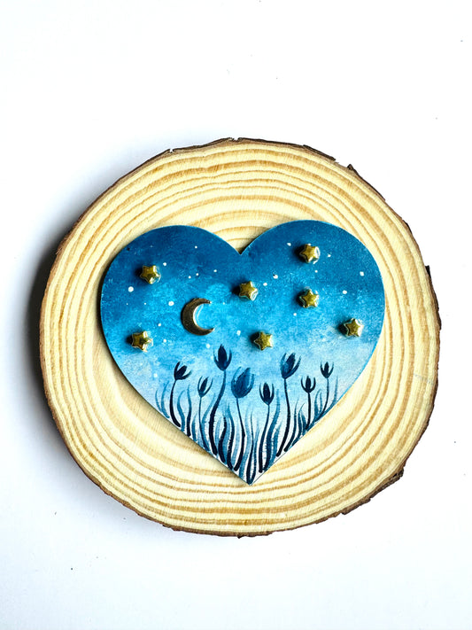 Hand-painted mini wood slice MAGNET / Kézzel festett mini fakorong mágnes
