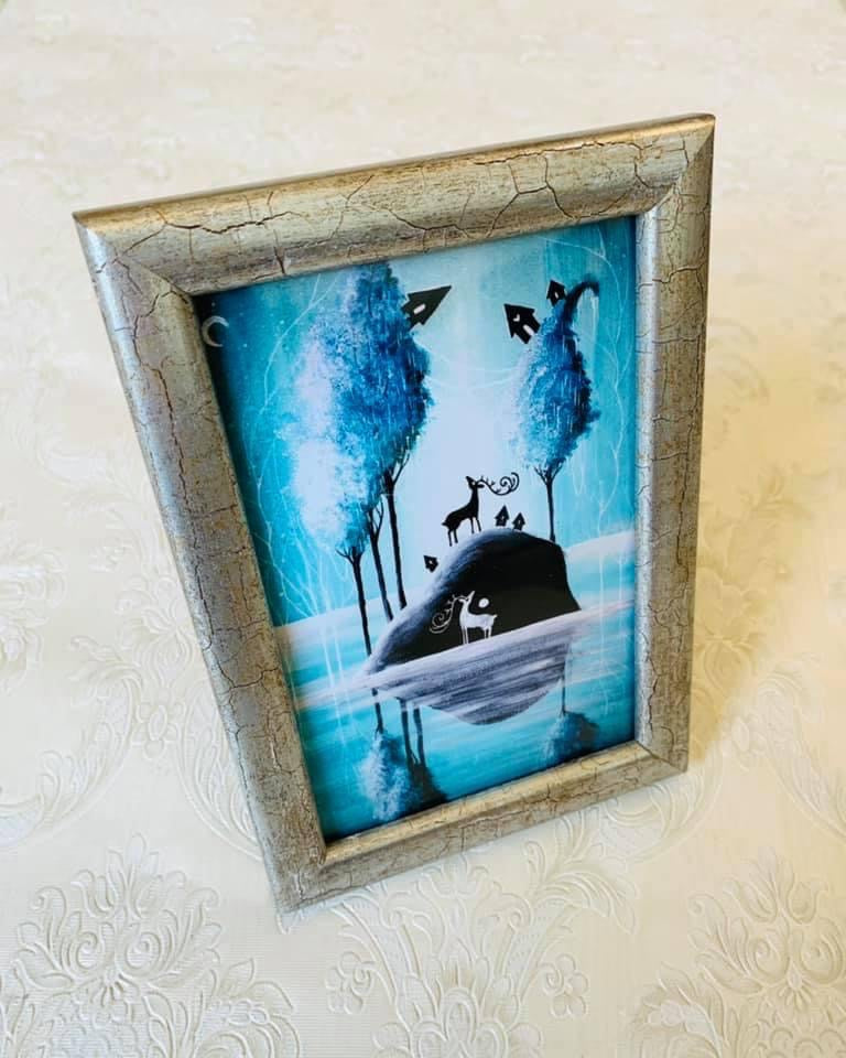 Mini gerahmter Kunstdruck / Mini keretezett művészi nyomat