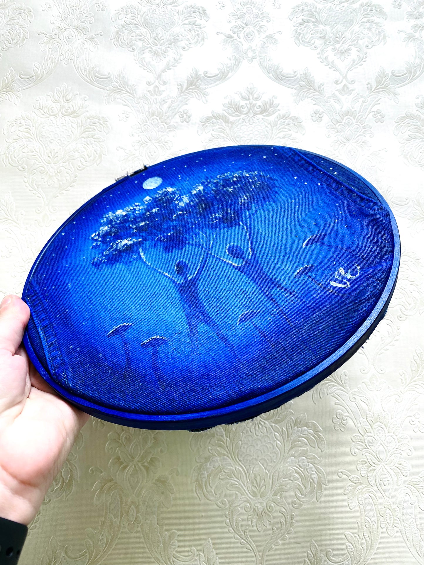Originales Acrylgemälde auf Denim / Eredeti akrilfestmény farmerre