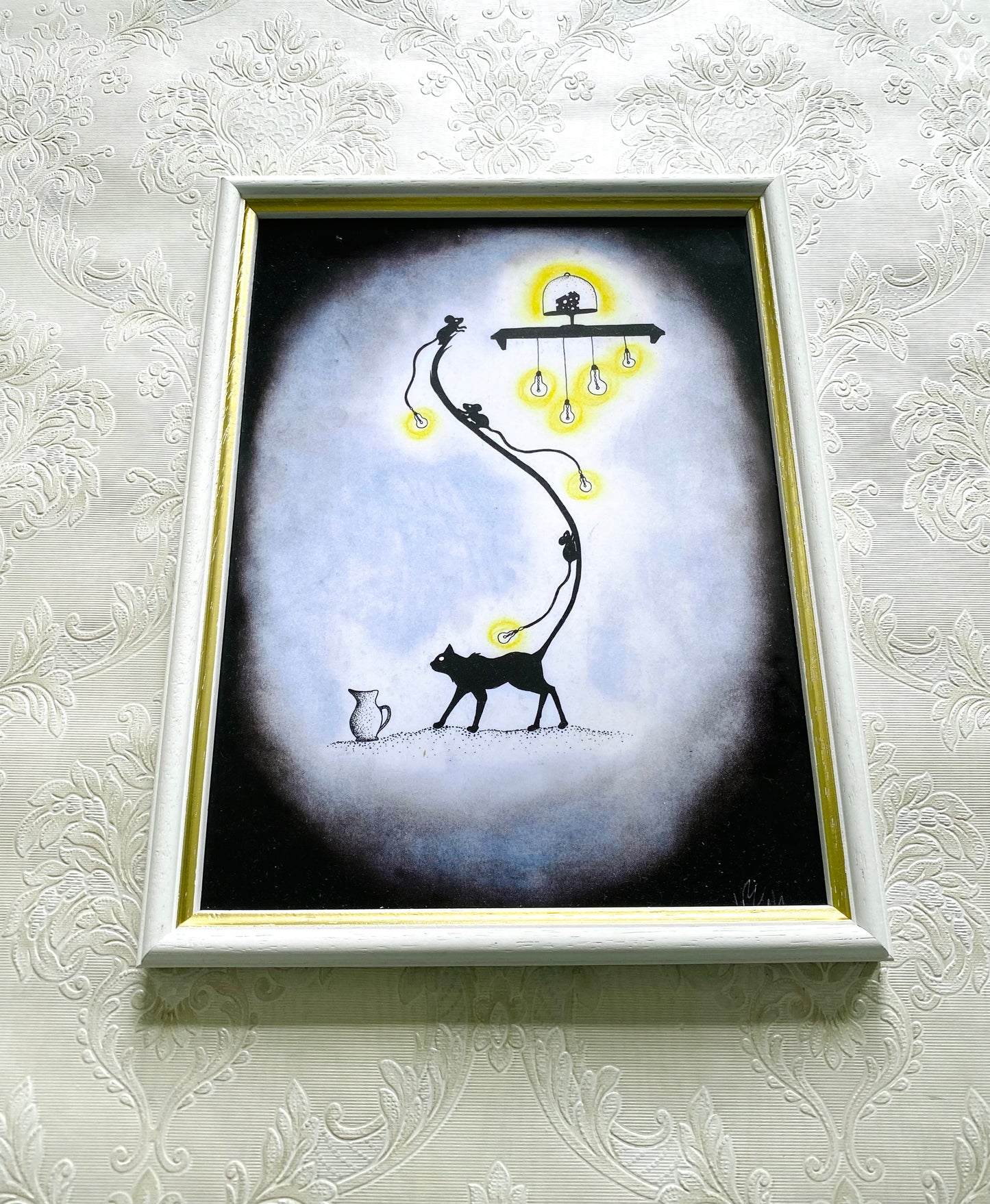 Mittelgroßer gerahmter Kunstdruck / Közeles méretű keretezett művészi nyomat