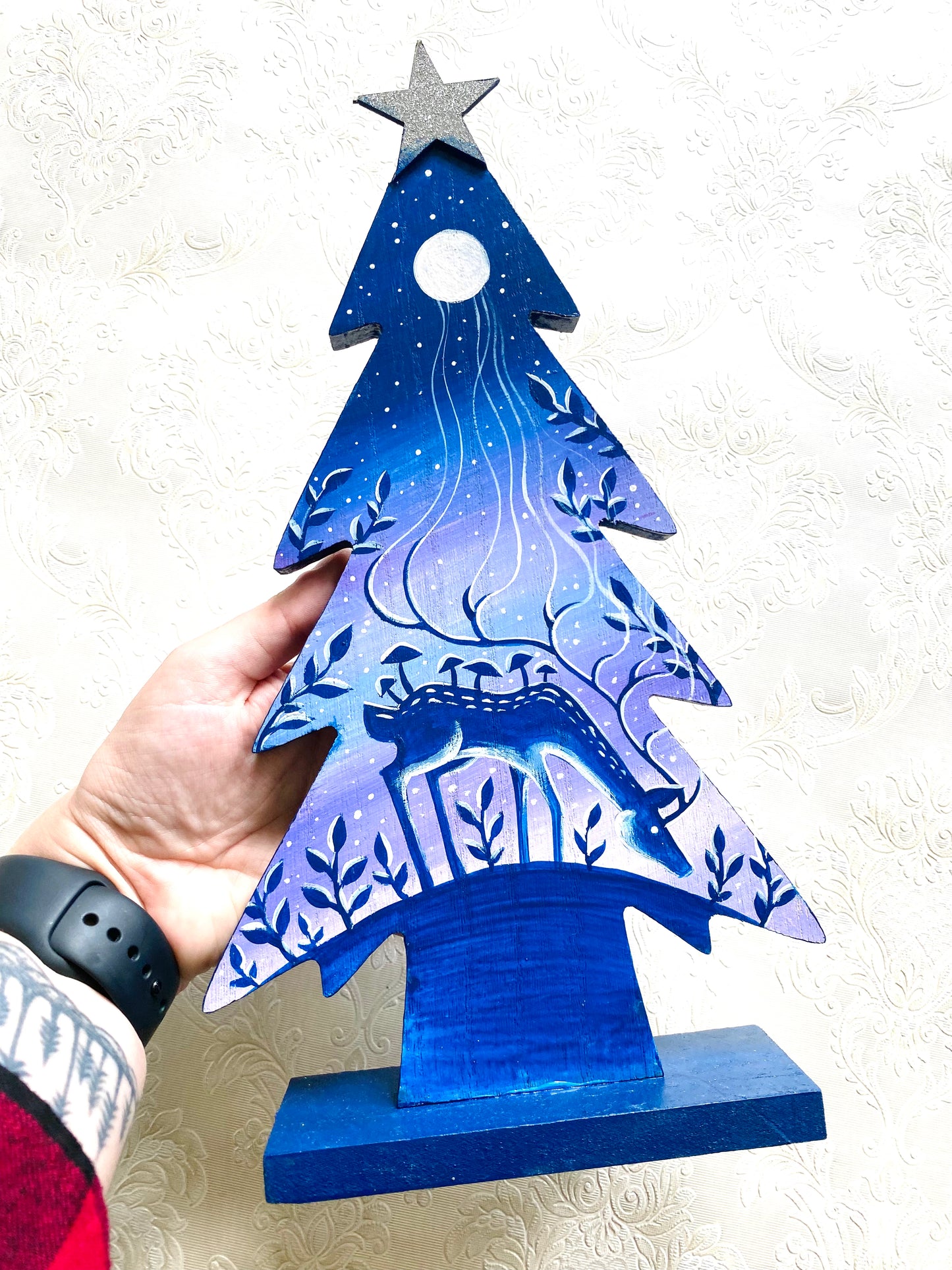 Handbemalte Kiefernfigur GRÖSSER / Kézzel festett fenyőfa figura NAGYOBB