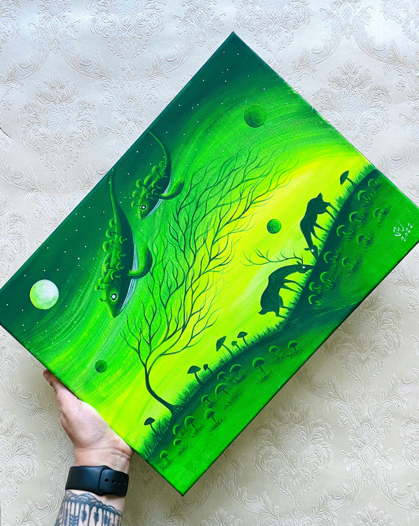 Originales Acrylgemälde auf Leinwand / Eredeti akrilfestmény vásznon