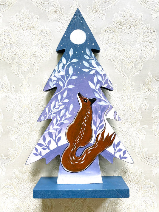Hand-painted pine tree figurine LARGER / Kézzel festett fenyőfa figura NAGYOBB