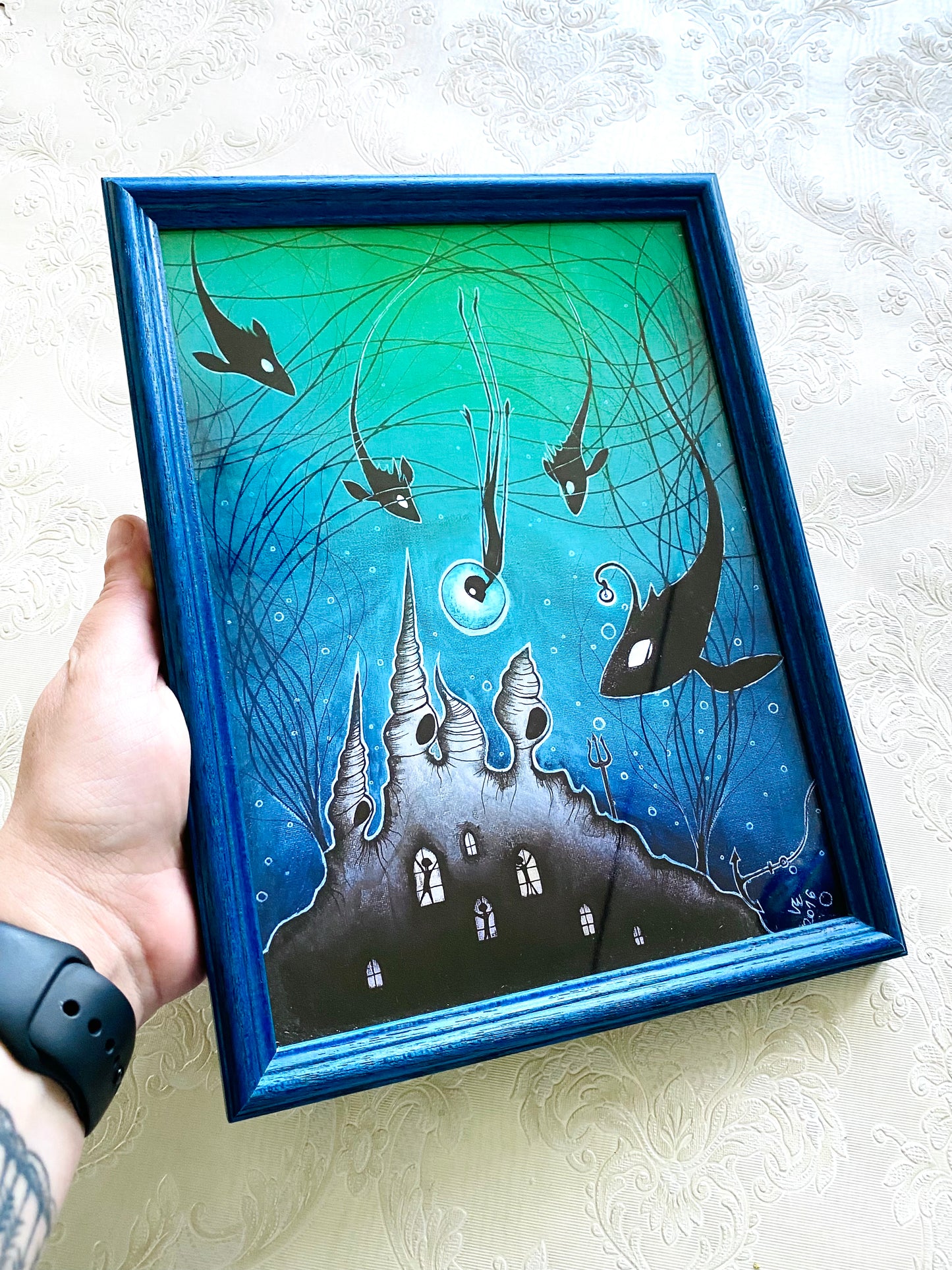 Mittelgroßer gerahmter Kunstdruck / Közepes méretű keretezett művészi nyomat