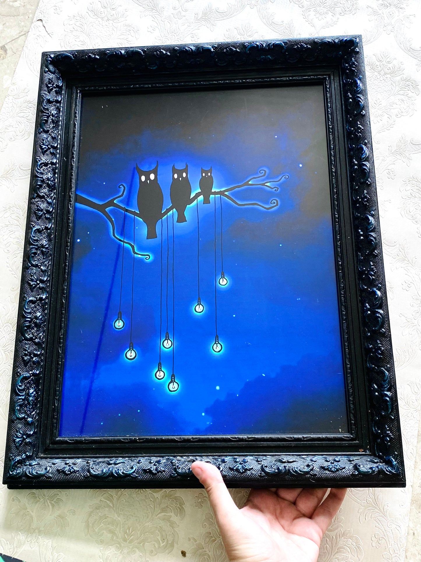 Larger framed art print (in an antique frame) / Nagyobb méretű keretezett művészi nyomat (antik keretben)