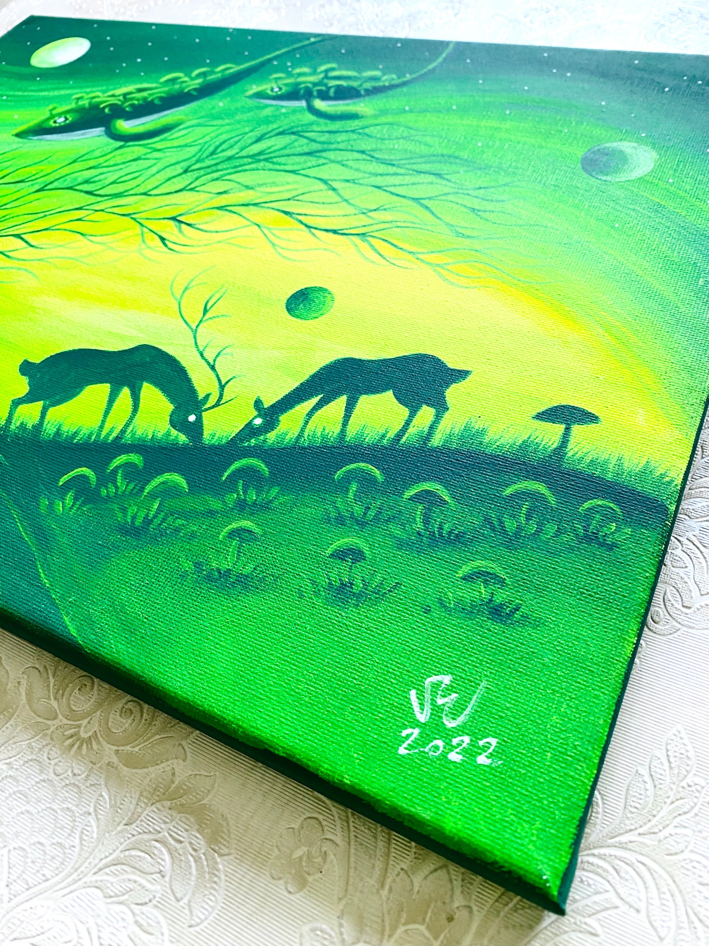 Originales Acrylgemälde auf Leinwand / Eredeti akrilfestmény vásznon