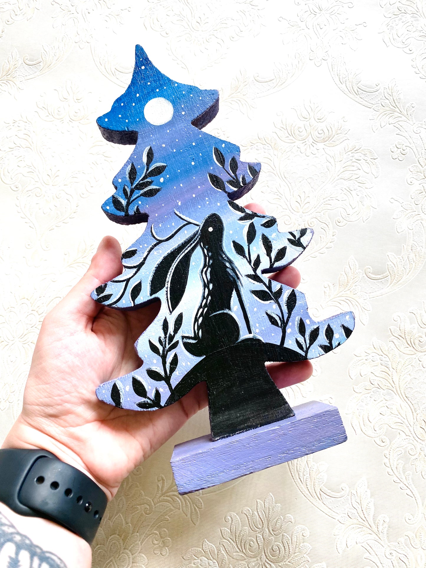 Handbemalte Kiefernfigur KLEINER / Kézzel festett fenyőfa figura KISEBB