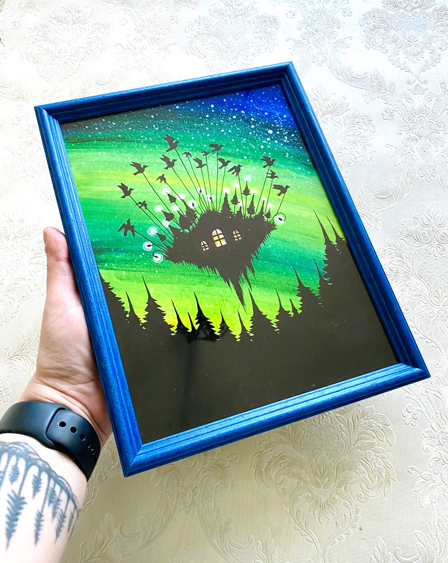 Mittelgroßer gerahmter Kunstdruck / Közepes méretű keretezett művészi nyomat