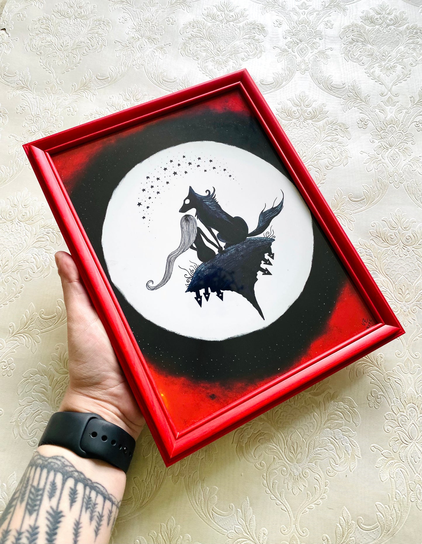 Mittelgroßer gerahmter Kunstdruck / Közepes méretű keretezett művészi nyomat