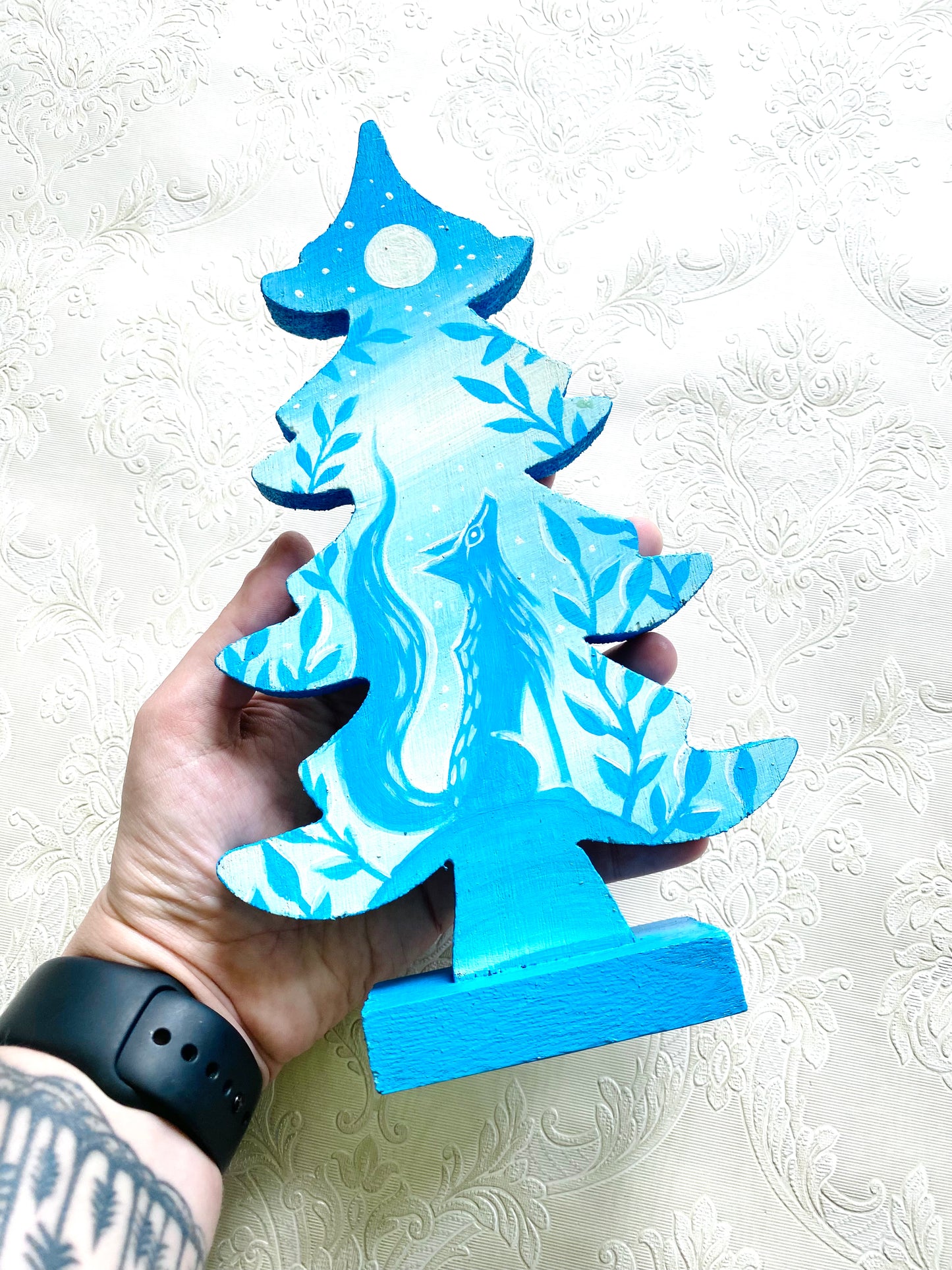 Handbemalte Kiefernfigur KLEINER / Kézzel festett fenyőfa figura KISEBB