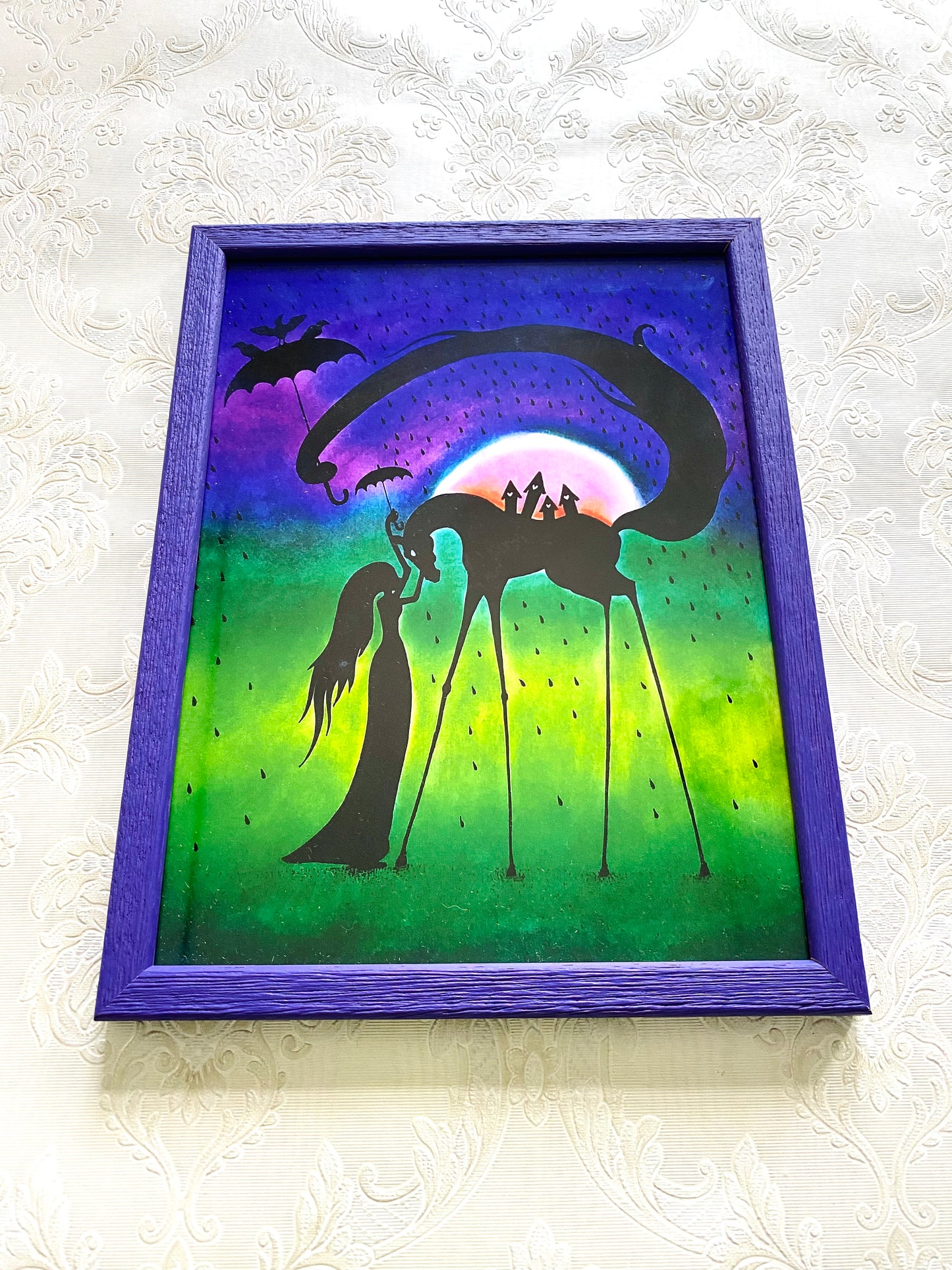 Mittelgroßer gerahmter Kunstdruck / Közepes méretű keretezett művészi nyomat