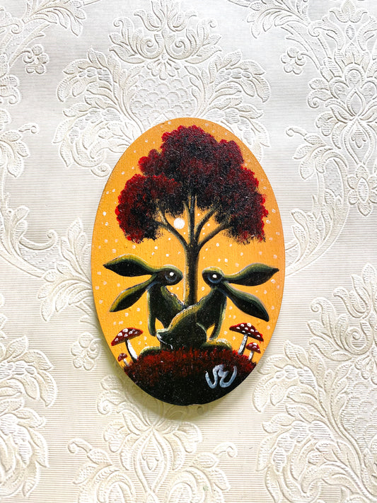 Hand-painted ovális mágnes / Kézzel festett ovális mágnes